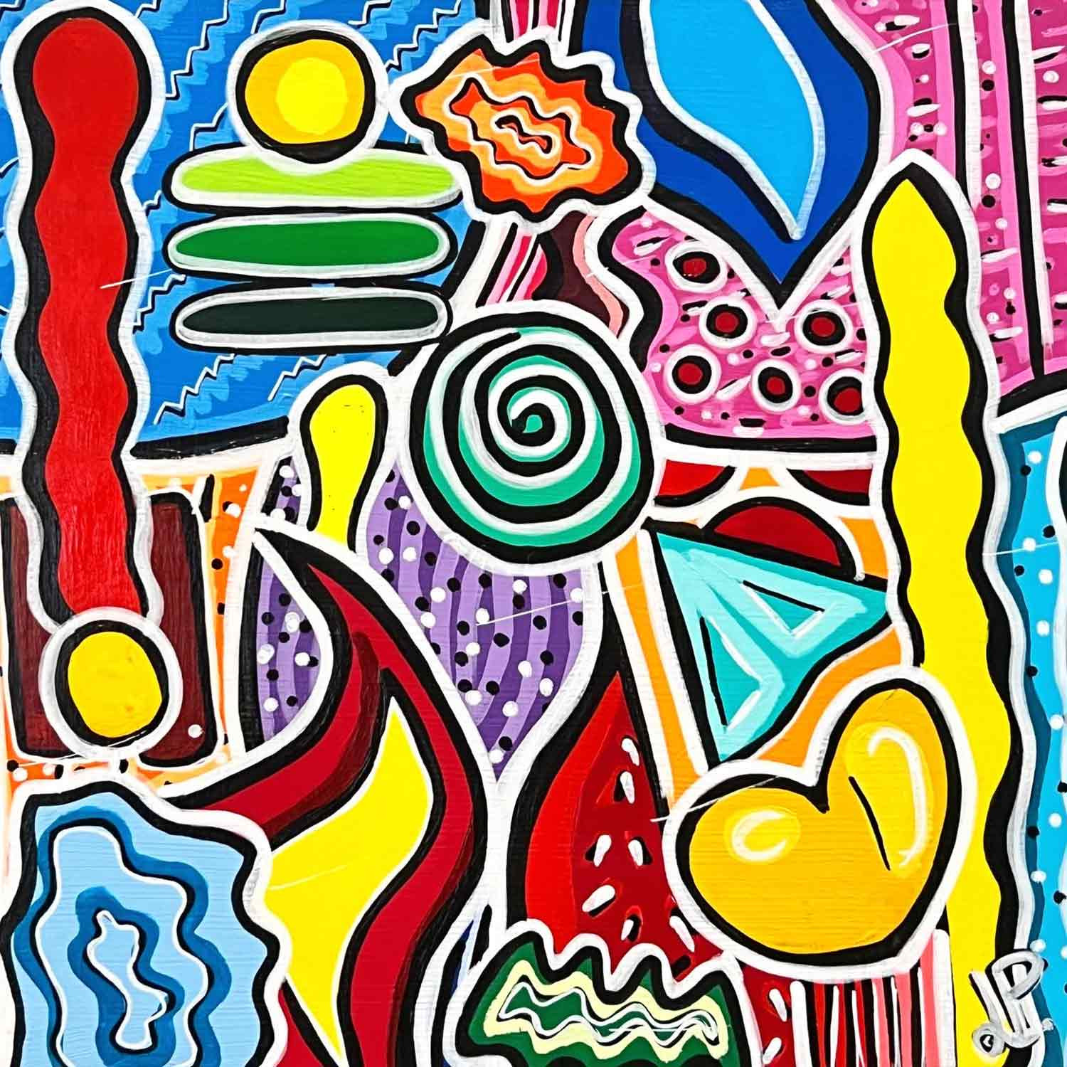 Lutti’s Korner, A Jittery Party, Peinture - Galerie de vente et d’achat d’art contemporain en ligne Artalistic