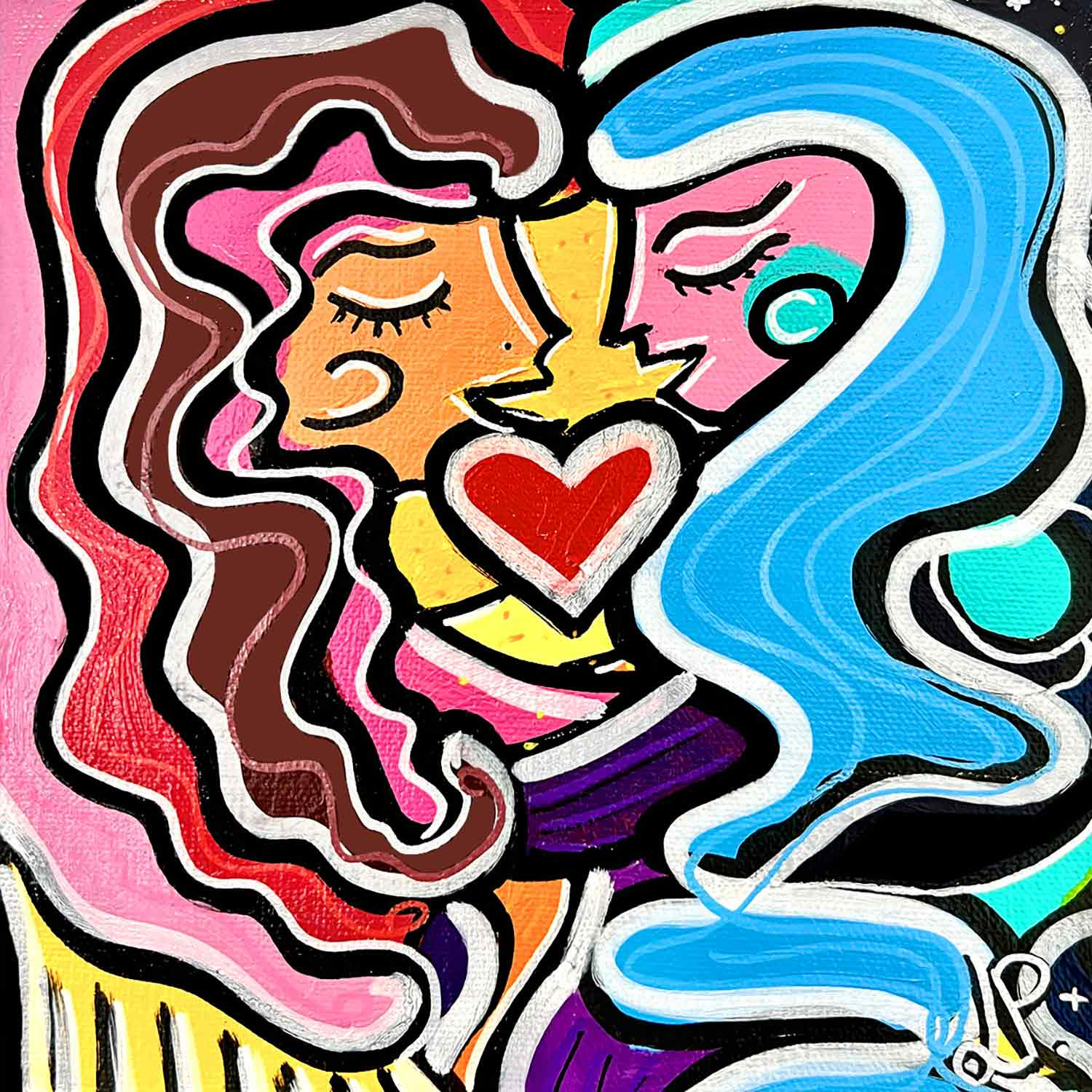 Lutti’s Korner, Soul Sisters, Peinture - Galerie de vente et d’achat d’art contemporain en ligne Artalistic
