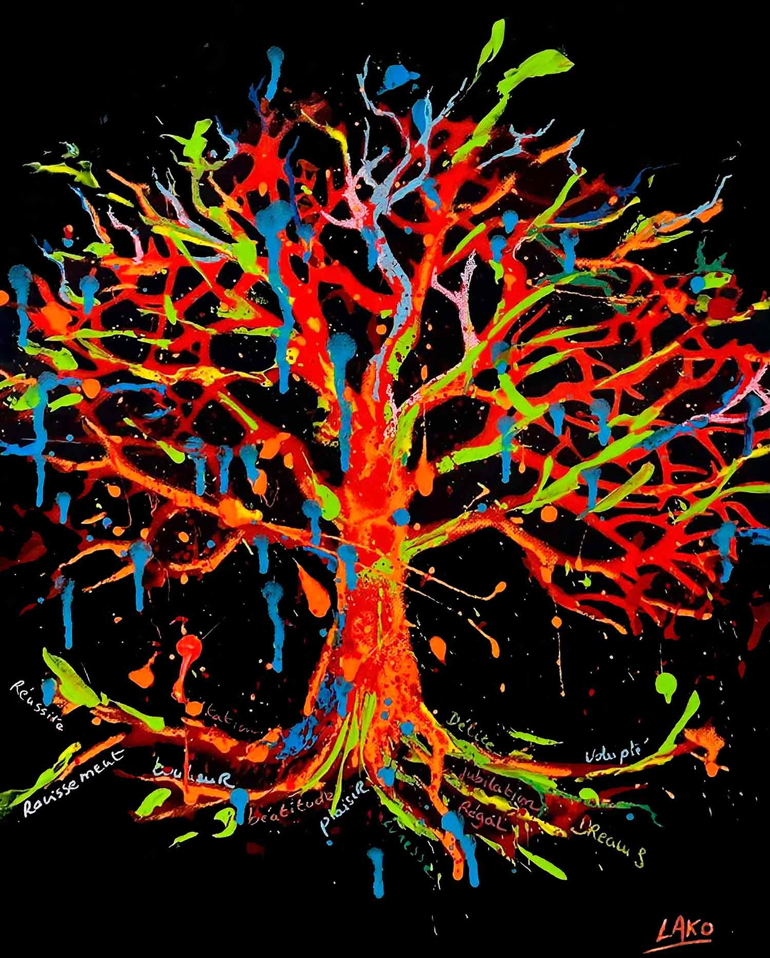 LAKO, Mon arbre de vie, Peinture - Galerie de vente et d’achat d’art contemporain en ligne Artalistic