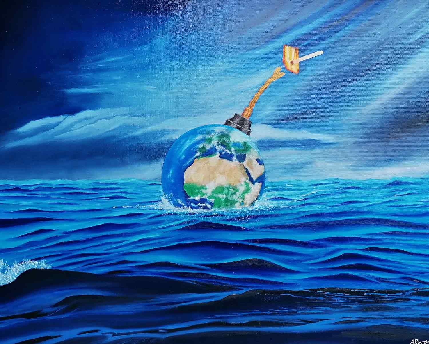 Aurélie Goarzin, Cataclysme, Peinture - Galerie de vente et d’achat d’art contemporain en ligne Artalistic