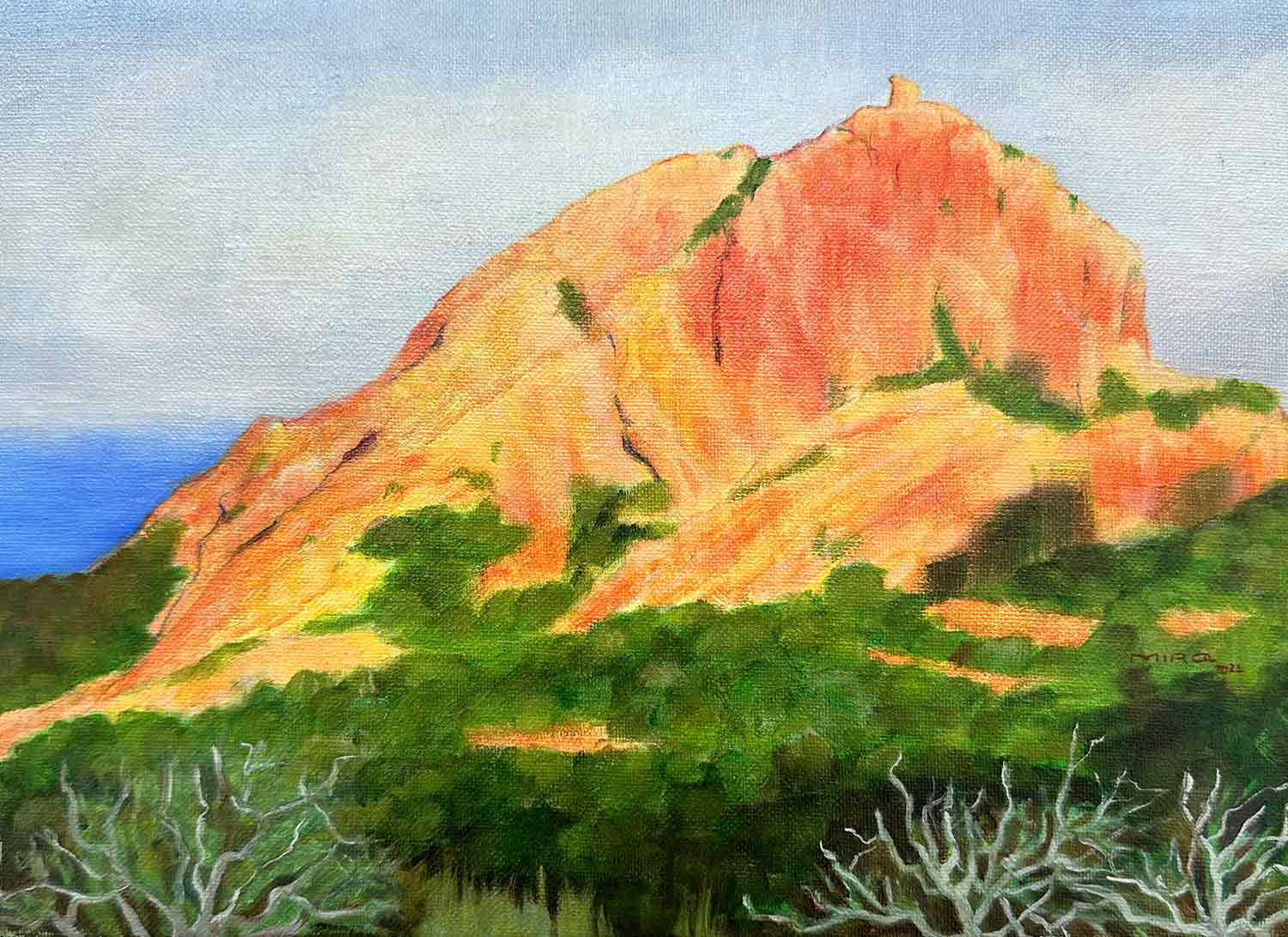 MIRA, Petit matin à Capu Rossu, Peinture - Galerie de vente et d’achat d’art contemporain en ligne Artalistic
