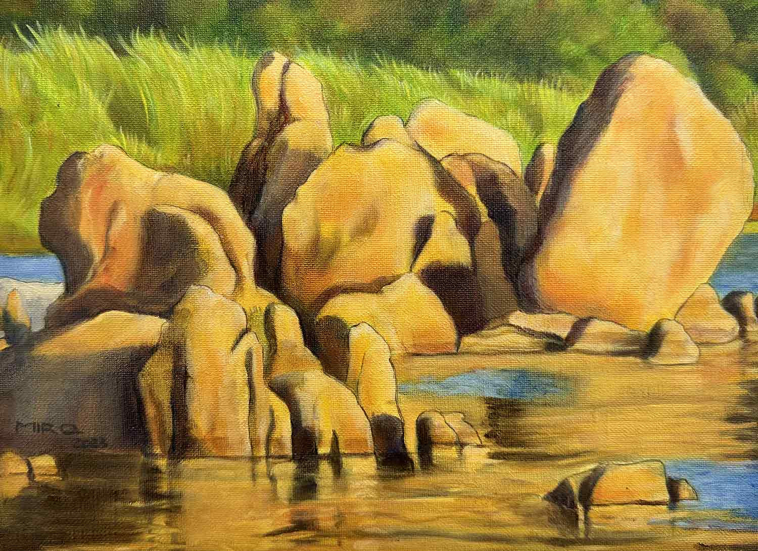 MIRA, L’or des rochers, Propriano, Peinture - Galerie de vente et d’achat d’art contemporain en ligne Artalistic