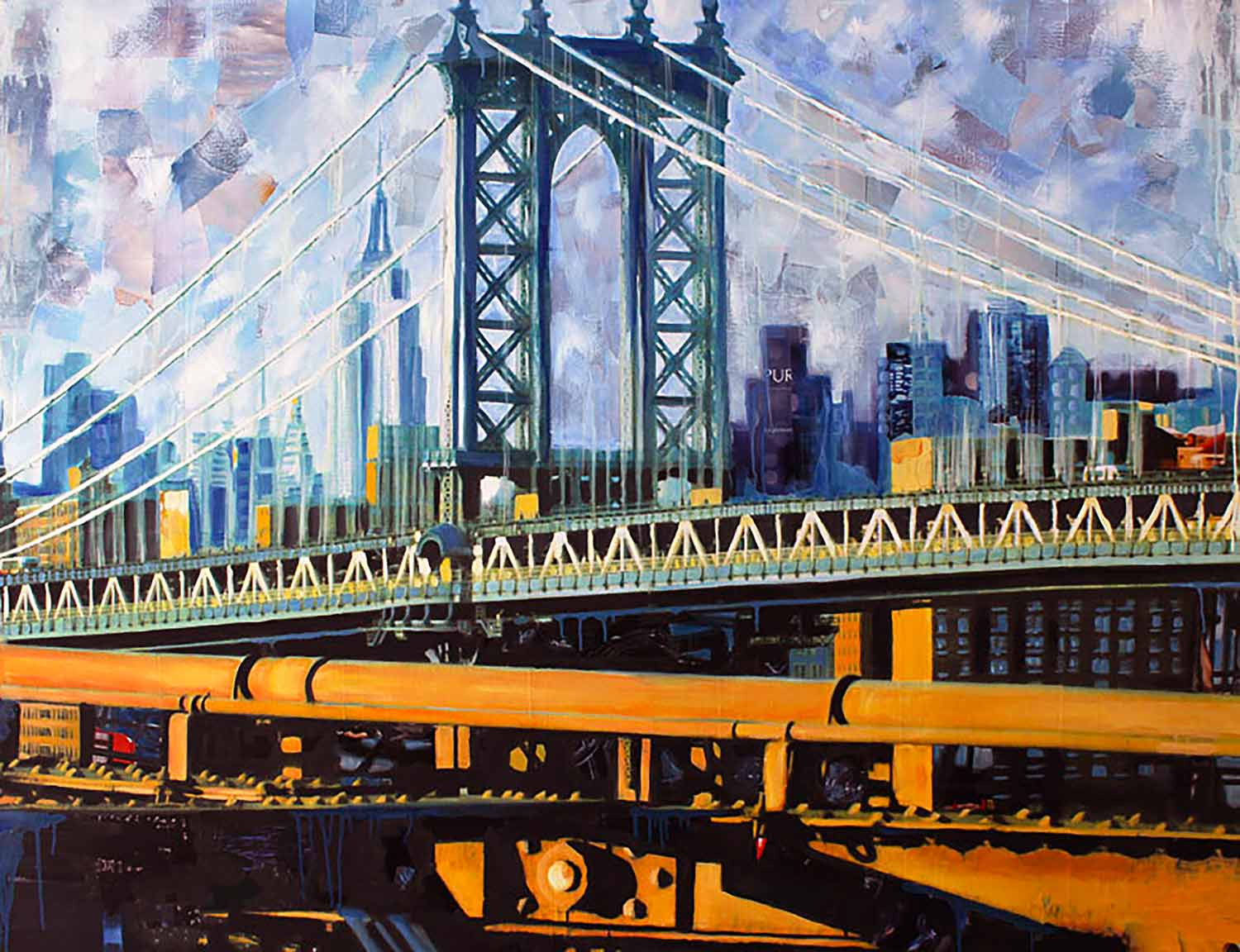 Nathalie Lemaitre, La ville suspendue, peinture - Galerie de vente et d’achat d’art contemporain en ligne Artalistic
