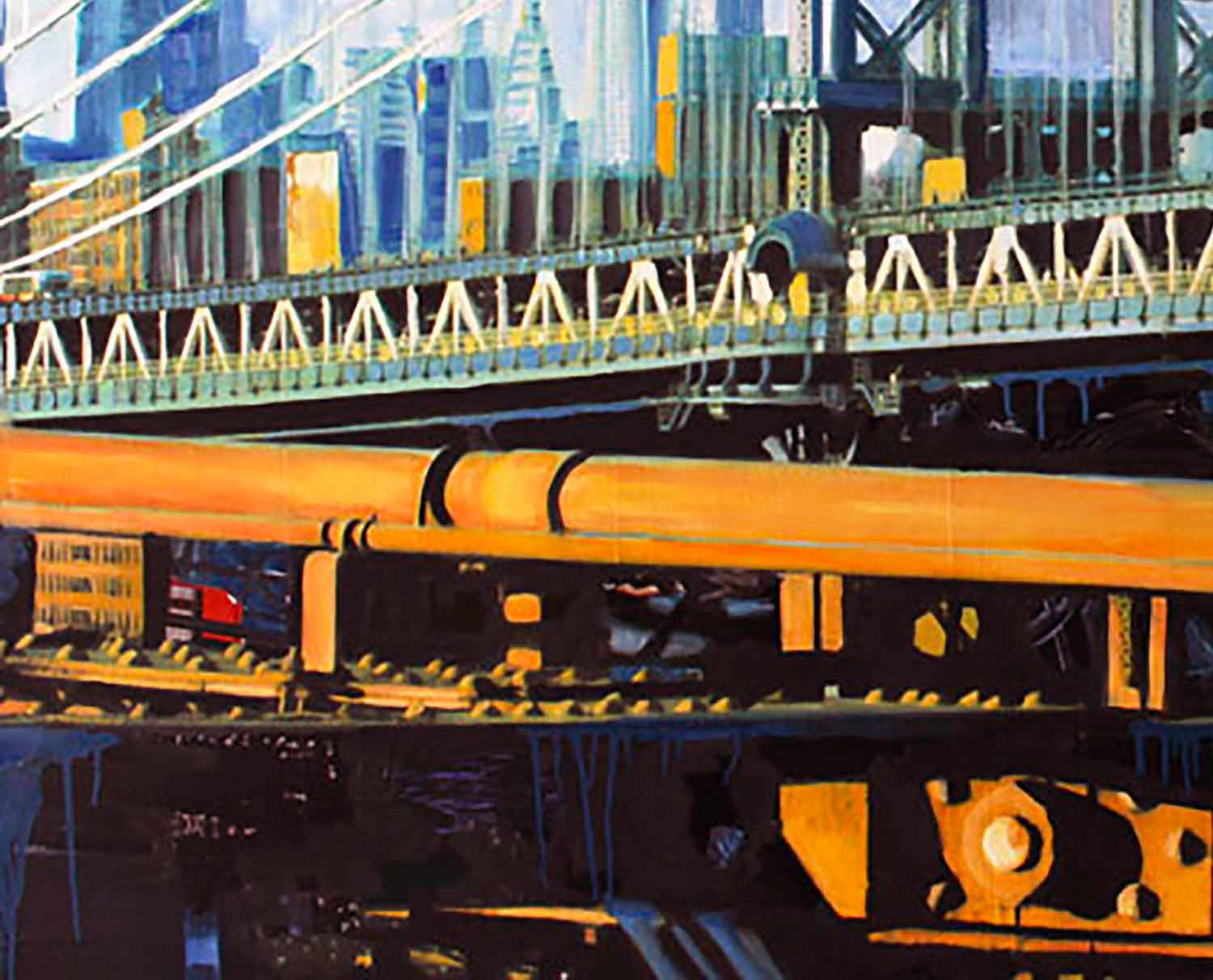 Nathalie Lemaitre, La ville suspendue, peinture - Galerie de vente et d’achat d’art contemporain en ligne Artalistic