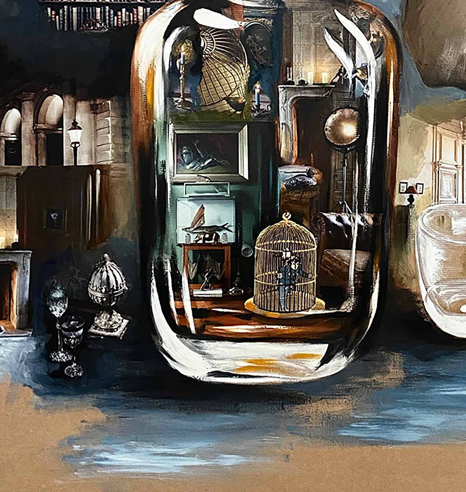 Nathalie Lemaitre, Les bois, peinture - Galerie de vente et d’achat d’art contemporain en ligne Artalistic