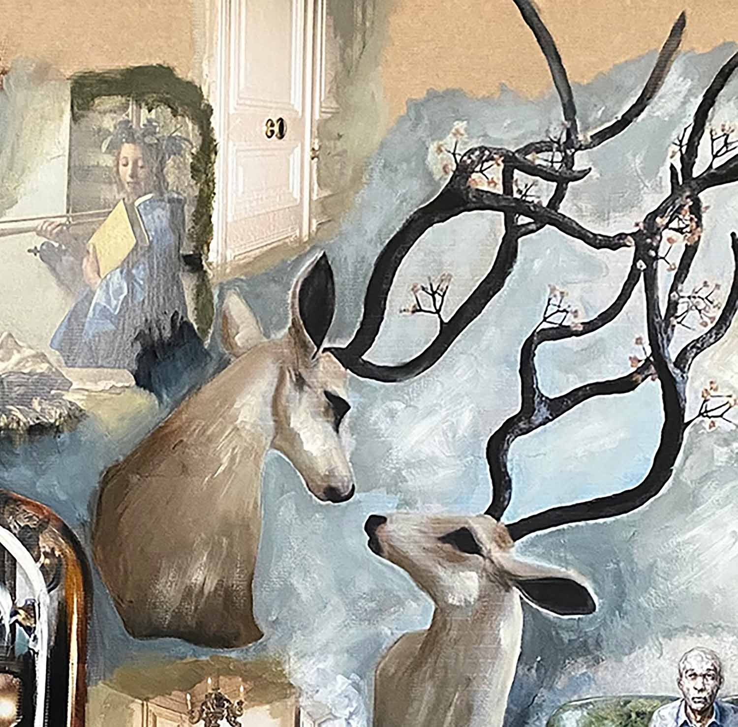 Nathalie Lemaitre, Les bois, peinture - Galerie de vente et d’achat d’art contemporain en ligne Artalistic