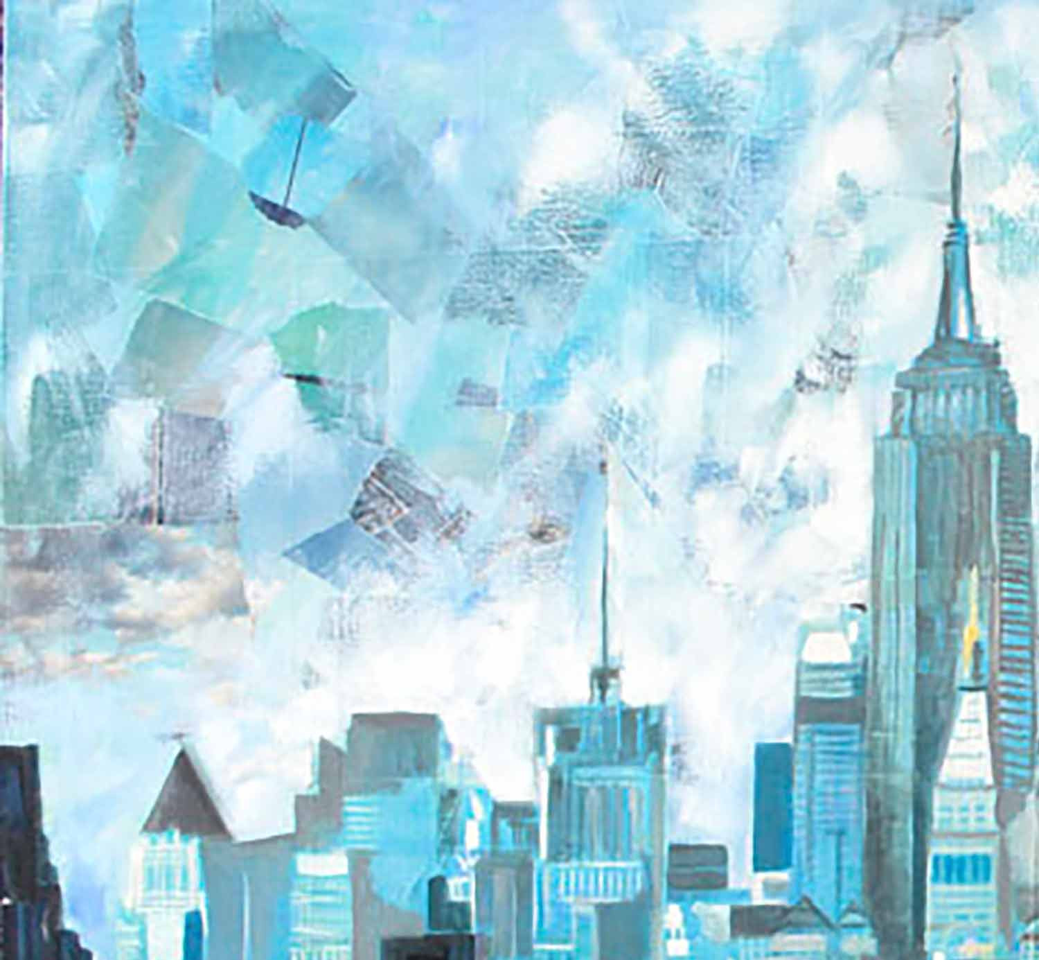 Nathalie Lemaitre, Manhattan-Brooklyn, peinture - Galerie de vente et d’achat d’art contemporain en ligne Artalistic
