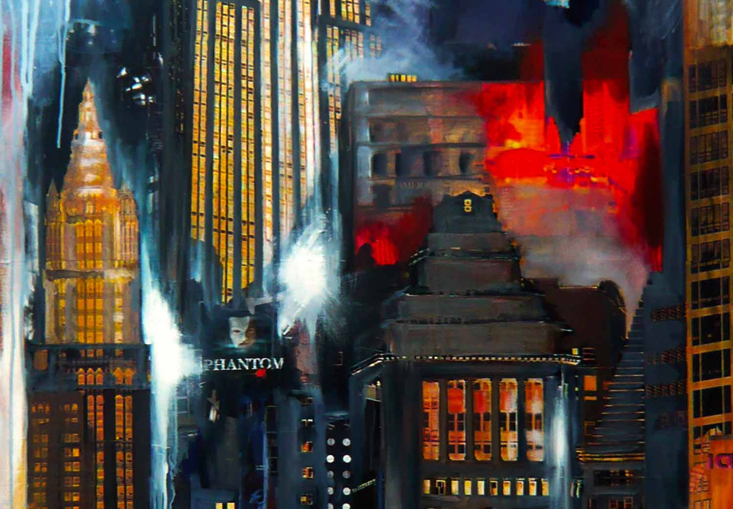 Nathalie Lemaitre, Batman circus, peinture - Galerie de vente et d’achat d’art contemporain en ligne Artalistic