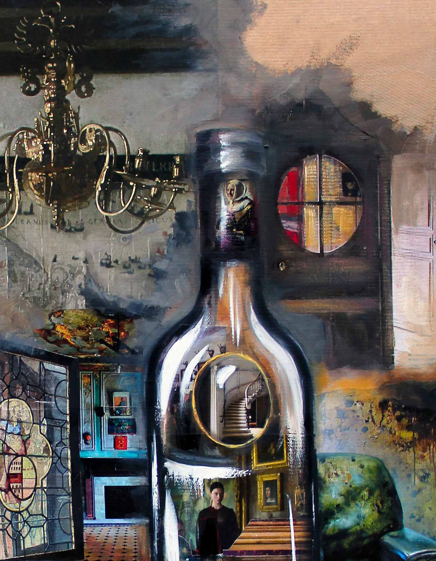 Nathalie Lemaitre, La ville suspendue, peinture - Galerie de vente et d’achat d’art contemporain en ligne Artalistic