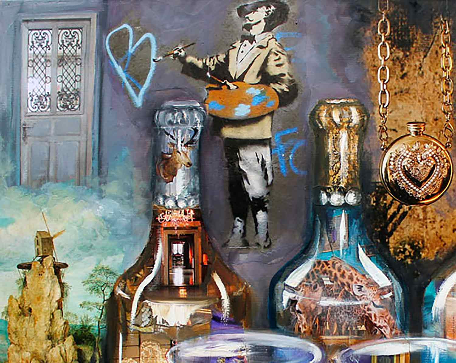 Nathalie Lemaitre, Les 3 clavelins, peinture - Galerie de vente et d’achat d’art contemporain en ligne Artalistic
