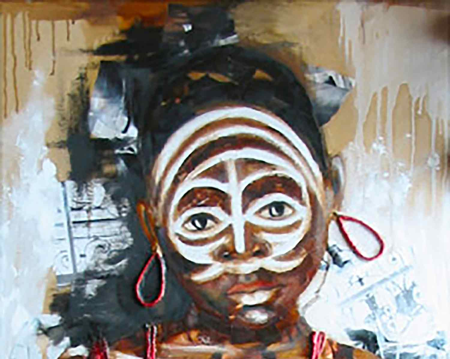 Nathalie Lemaitre, La femme ciblée, peinture - Galerie de vente et d’achat d’art contemporain en ligne Artalistic