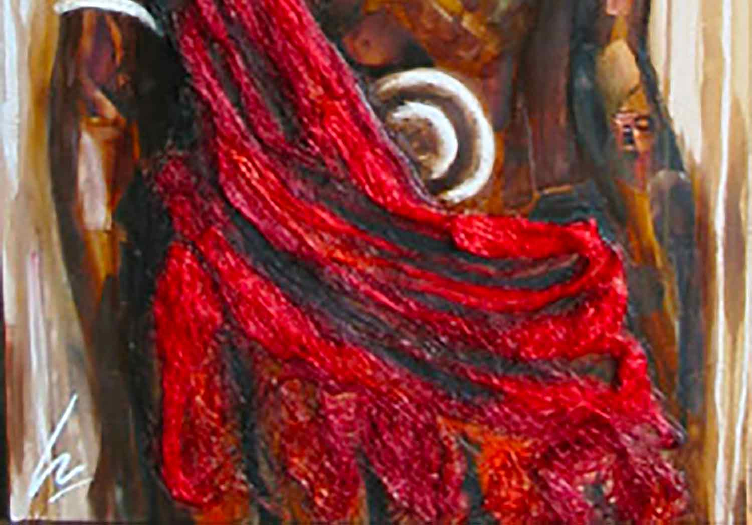 Nathalie Lemaitre, La femme ciblée, peinture - Galerie de vente et d’achat d’art contemporain en ligne Artalistic