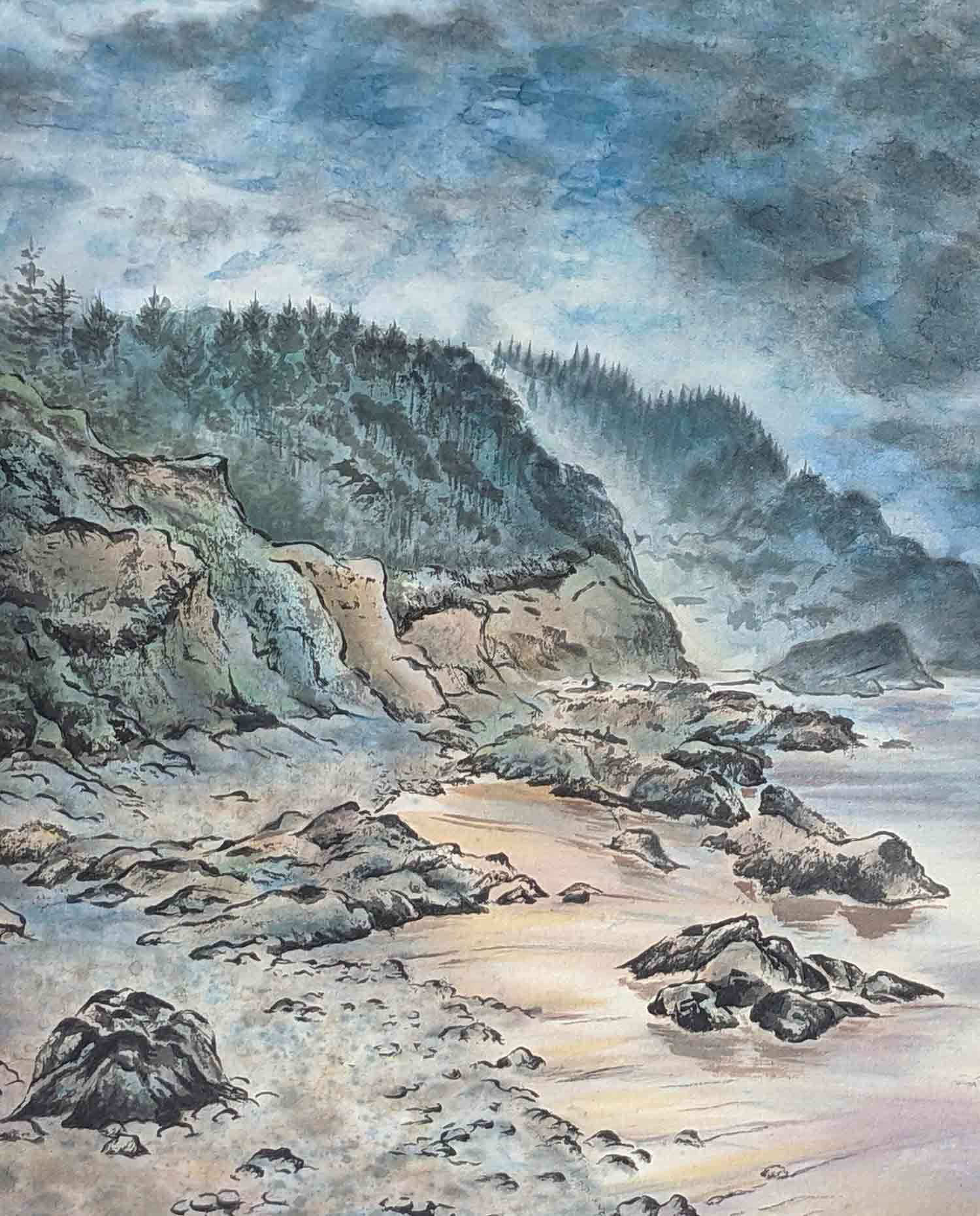 Muriel Besnard, Turbulence côtière, peinture - Galerie de vente et d’achat d’art contemporain en ligne Artalistic
