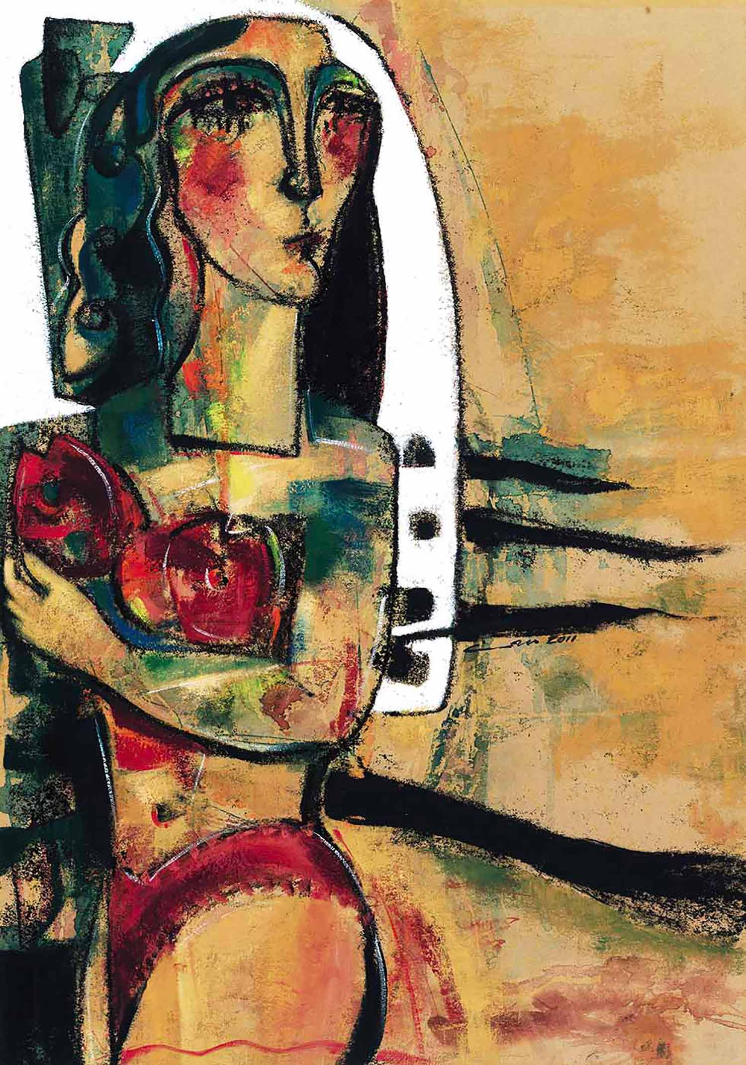 Laven Chegeni, Femme#5, peinture - Galerie de vente et d’achat d’art contemporain en ligne Artalistic