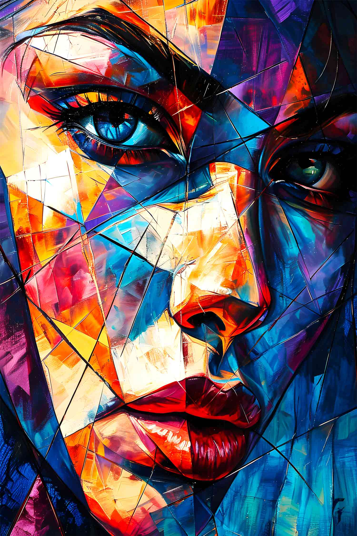 F.Font, Lumière au milieu de la tempête, peinture - Galerie de vente et d’achat d’art contemporain en ligne Artalistic