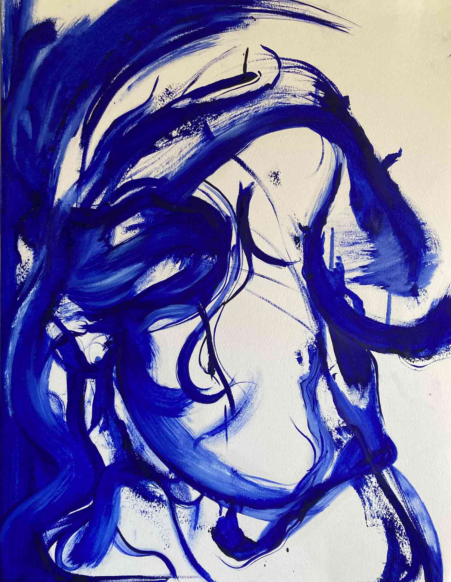 Sela, Blue 1, peinture - Galerie de vente et d’achat d’art contemporain en ligne Artalistic