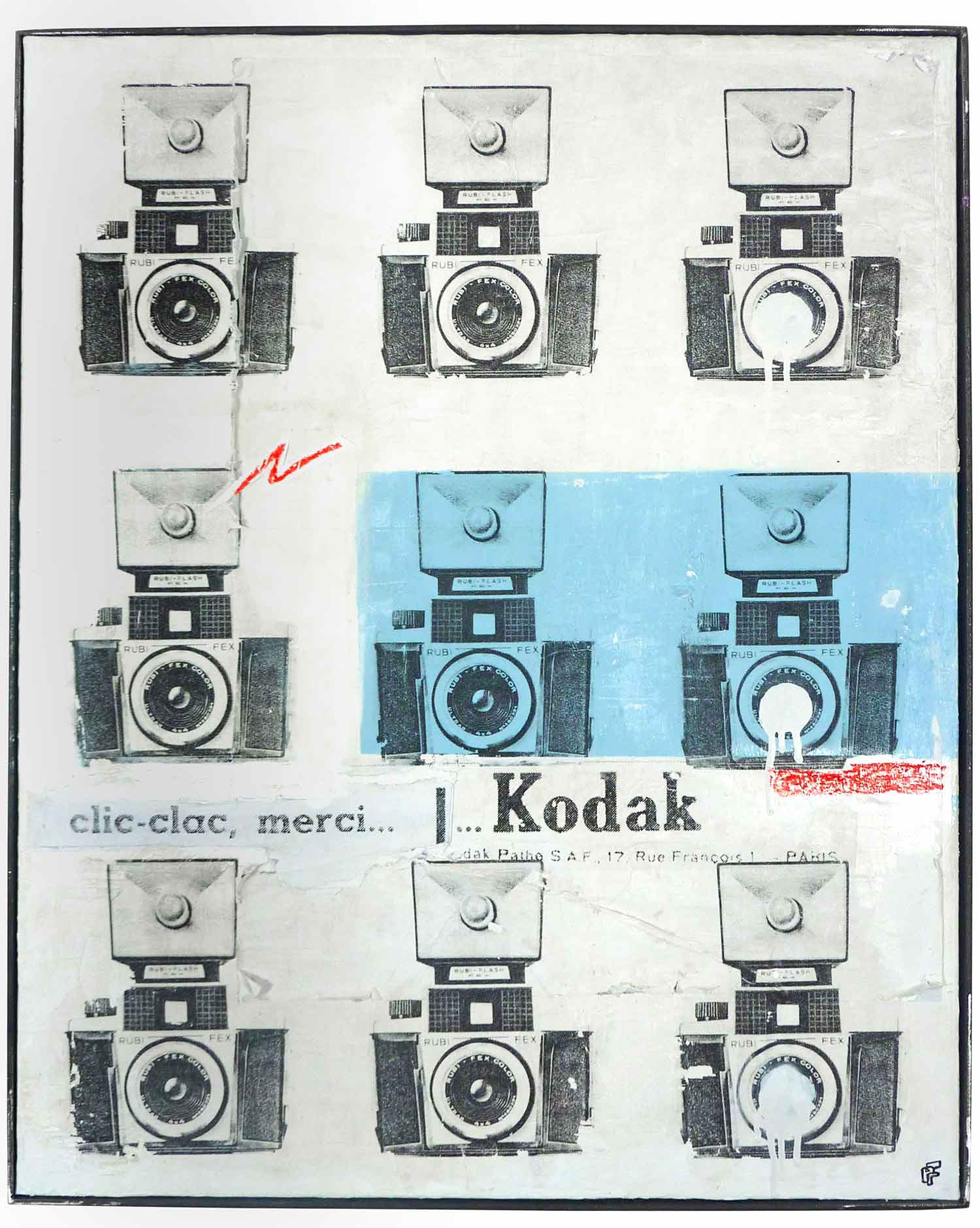Pierrick Fiolleau, Clic clac merci Kodak, peinture - Galerie de vente et d’achat d’art contemporain en ligne Artalistic