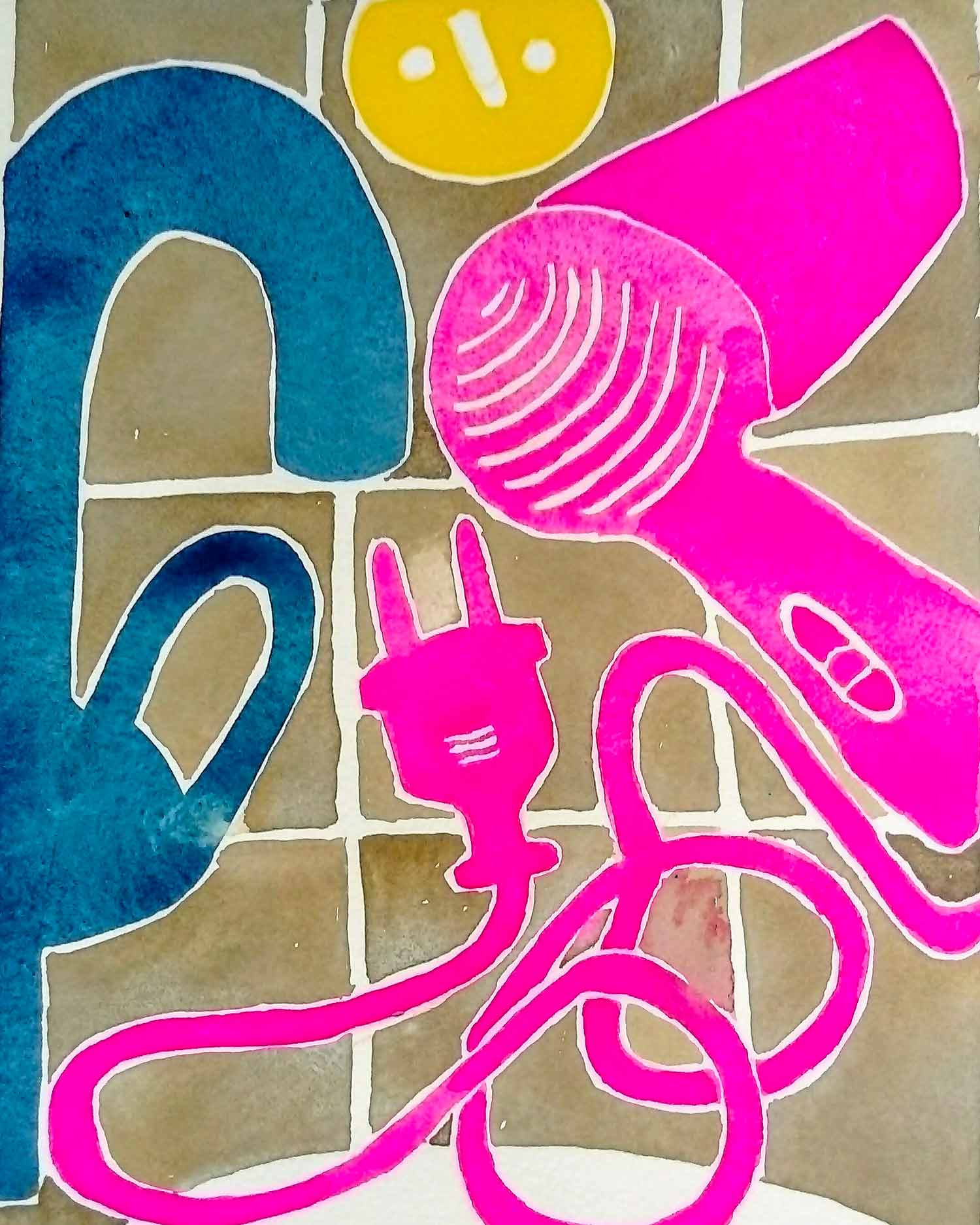 Valérie Crausaz, La prise, peinture - Galerie de vente et d’achat d’art contemporain en ligne Artalistic