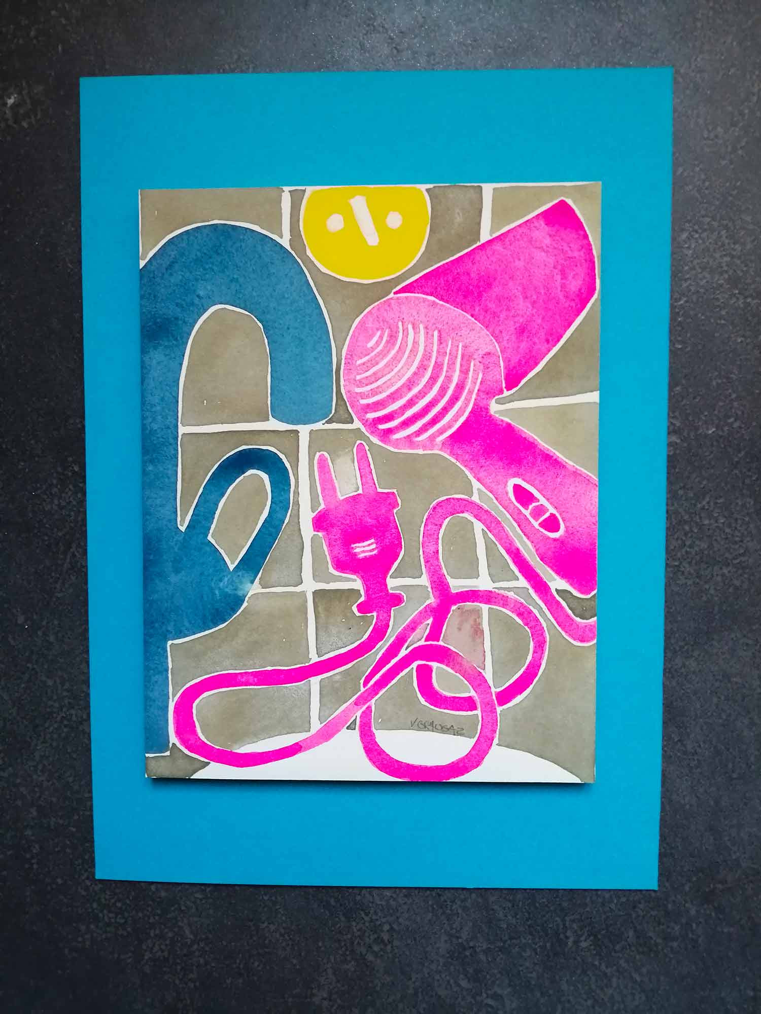Valérie Crausaz, La prise, peinture - Galerie de vente et d’achat d’art contemporain en ligne Artalistic