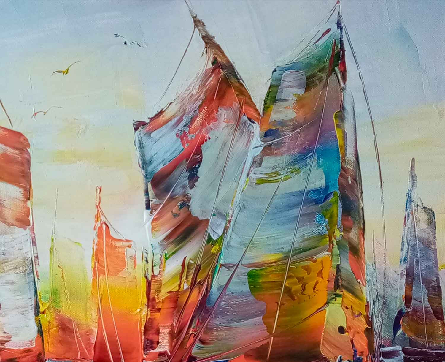 Janusz Kik, toutes voiles, peinture - Galerie de vente et d’achat d’art contemporain en ligne Artalistic