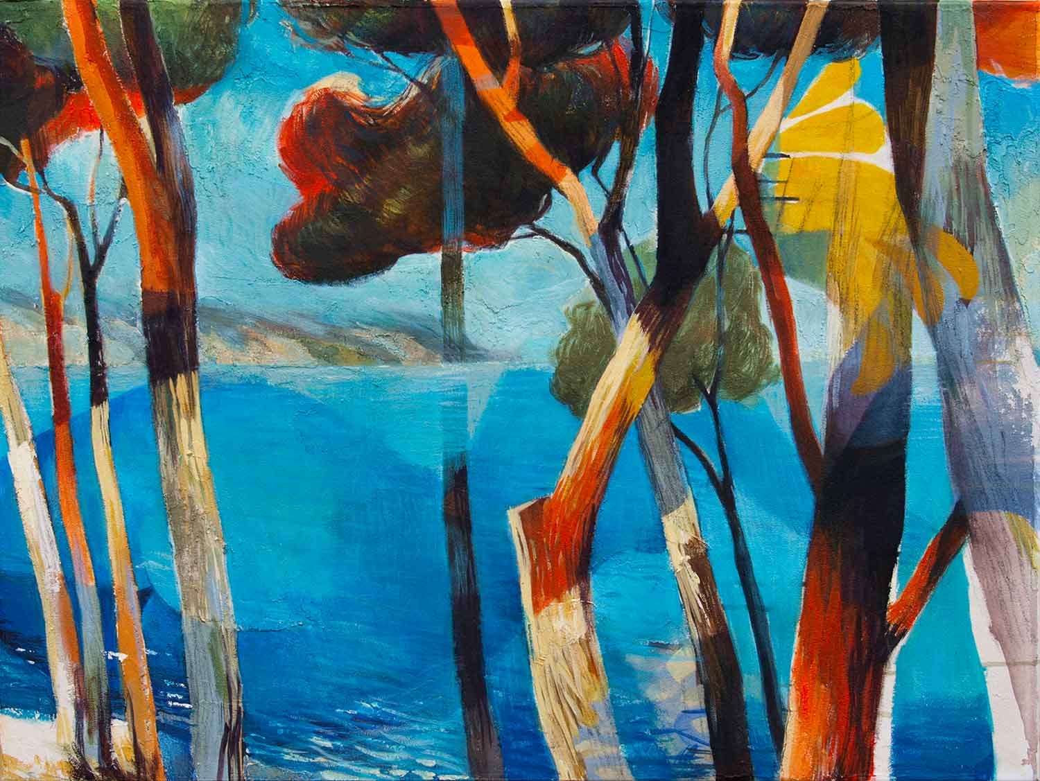 Yan Vita, Pins parasols, peinture - Galerie de vente et d’achat d’art contemporain en ligne Artalistic