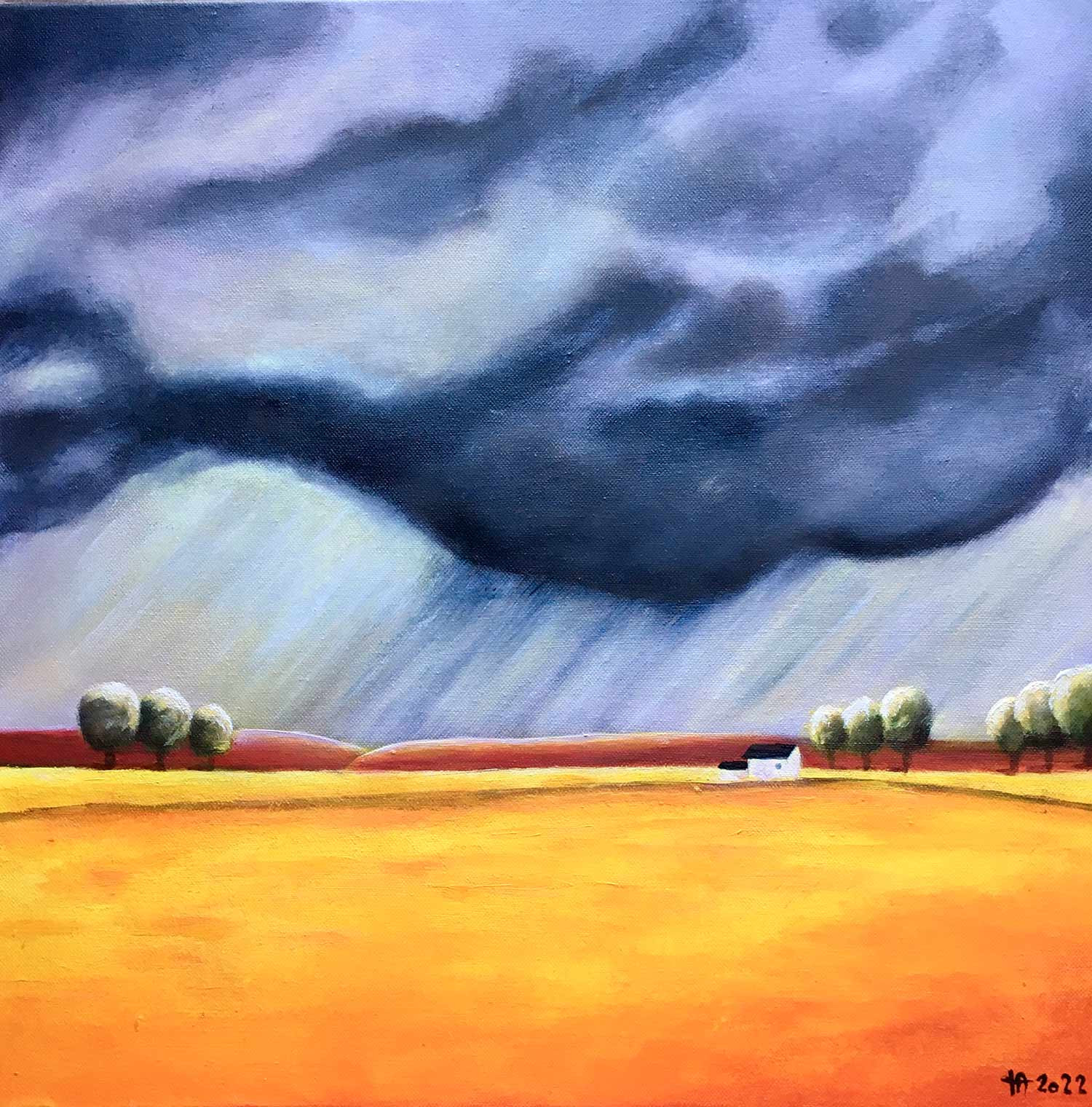 Françoise Augustine, Un jour de juillet, peinture - Galerie de vente et d’achat d’art contemporain en ligne Artalistic