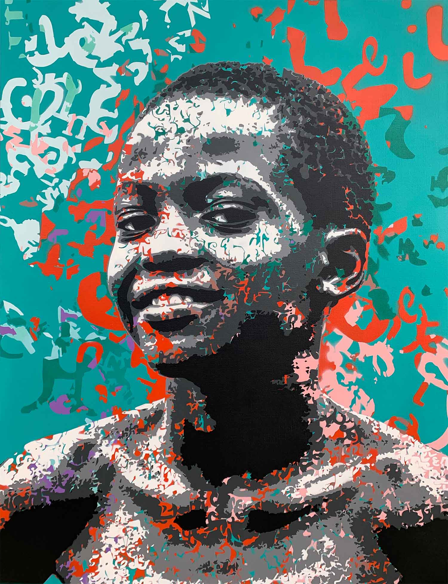 Lucie Lith, Happy, peinture - Galerie de vente et d’achat d’art contemporain en ligne Artalistic