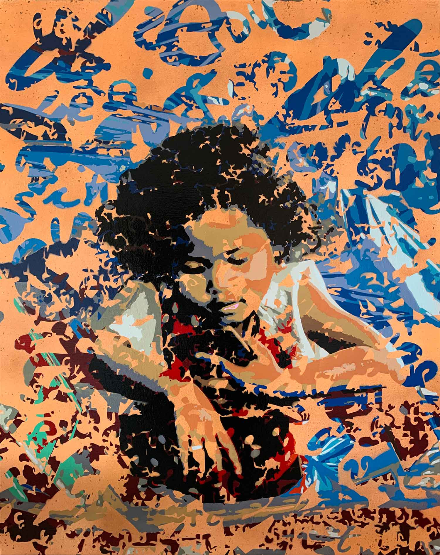 Lucie Lith, Le message, peinture - Galerie de vente et d’achat d’art contemporain en ligne Artalistic