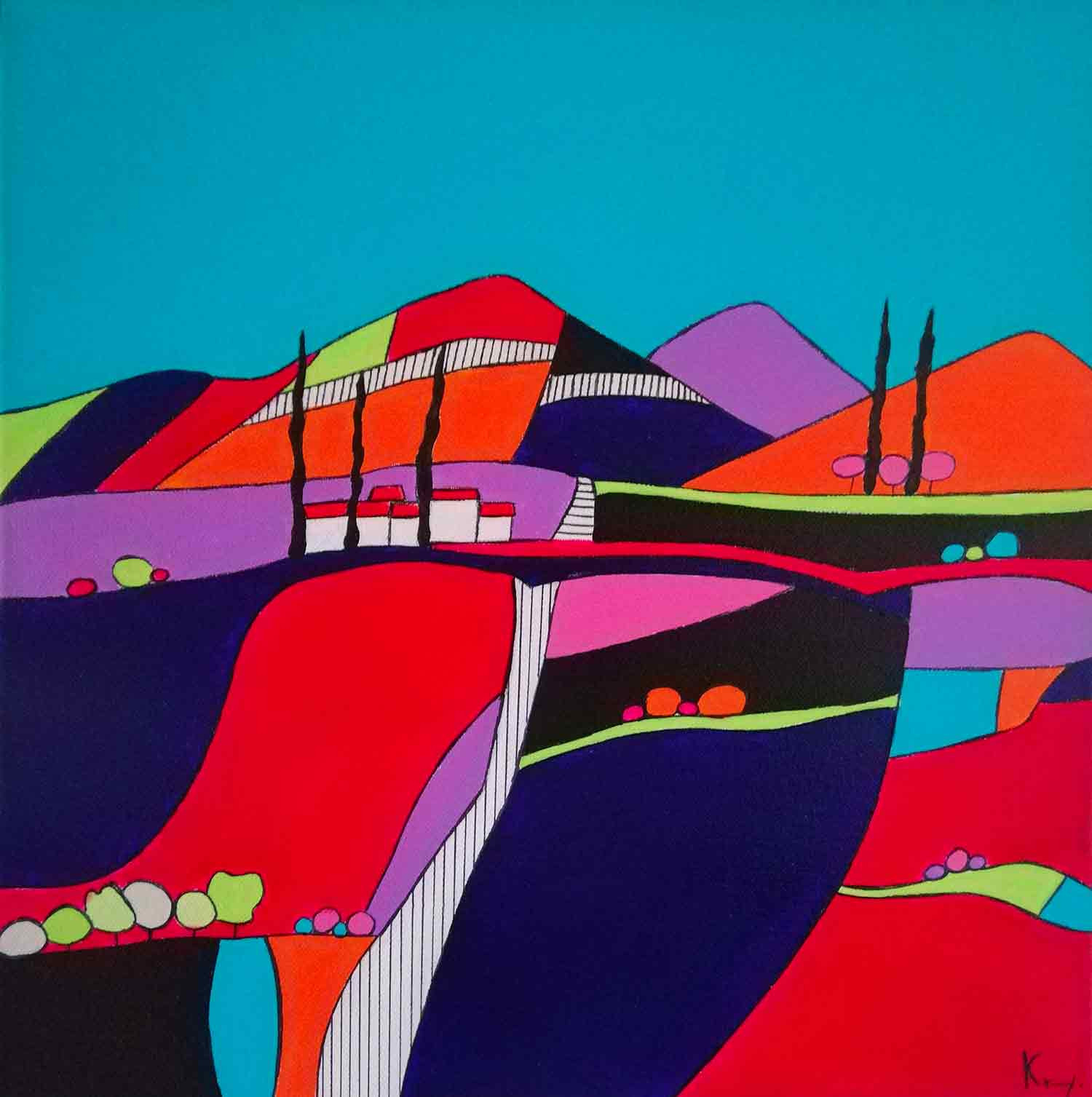 Carole Carpier, The grove, peinture - Galerie de vente et d’achat d’art contemporain en ligne Artalistic