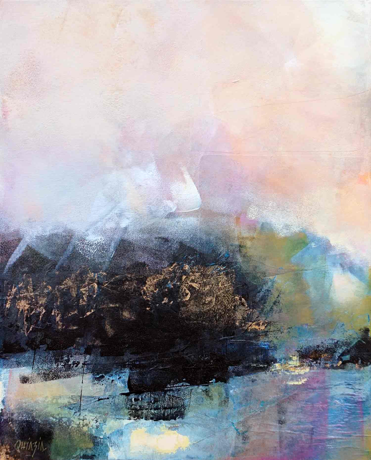 Marianne Quinzin, La promesse de l'aube, peinture - Galerie de vente et d’achat d’art contemporain en ligne Artalistic