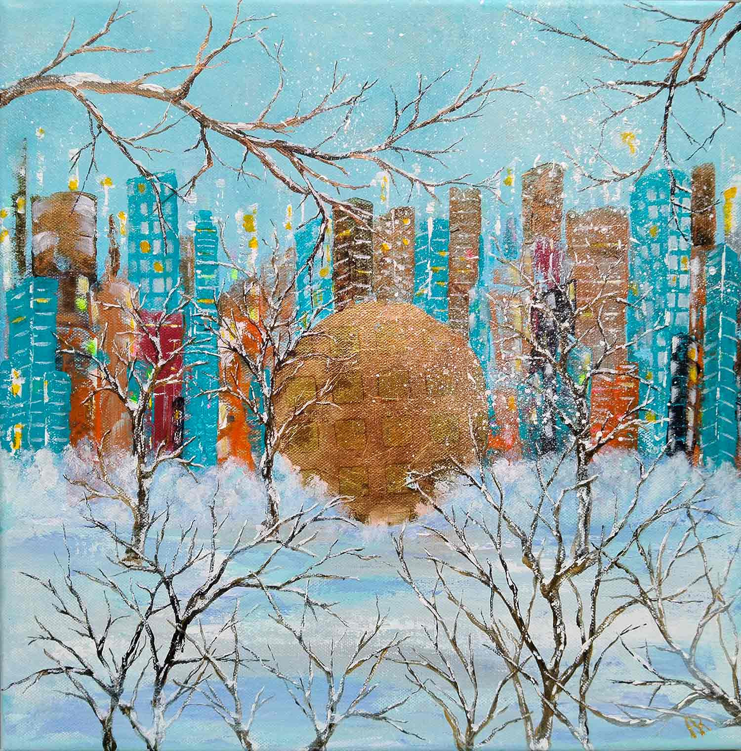 Anne Robin, Petite neige, peinture - Galerie de vente et d’achat d’art contemporain en ligne Artalistic