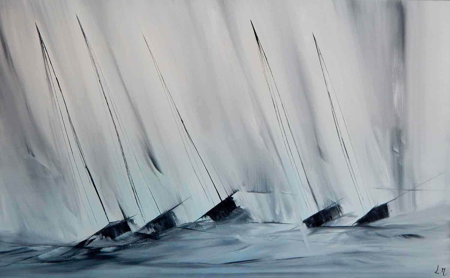 Lydie Massou, Escape, peinture - Galerie de vente et d’achat d’art contemporain en ligne Artalistic