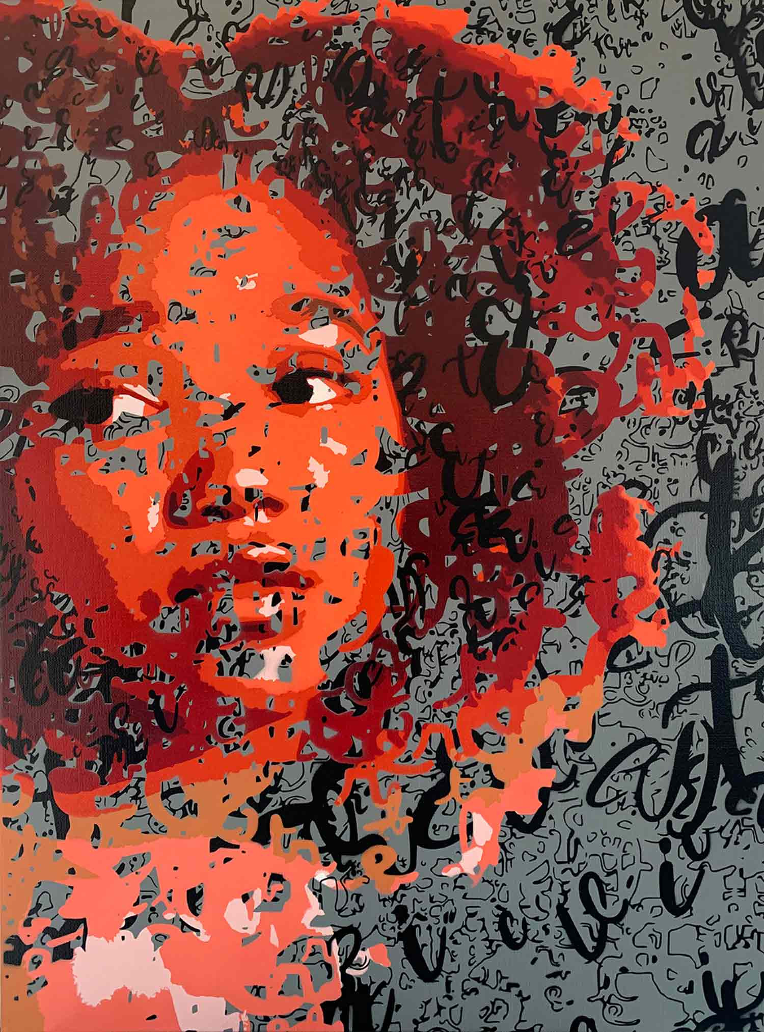 Lucie Lith, Rouge, peinture - Galerie de vente et d’achat d’art contemporain en ligne Artalistic
