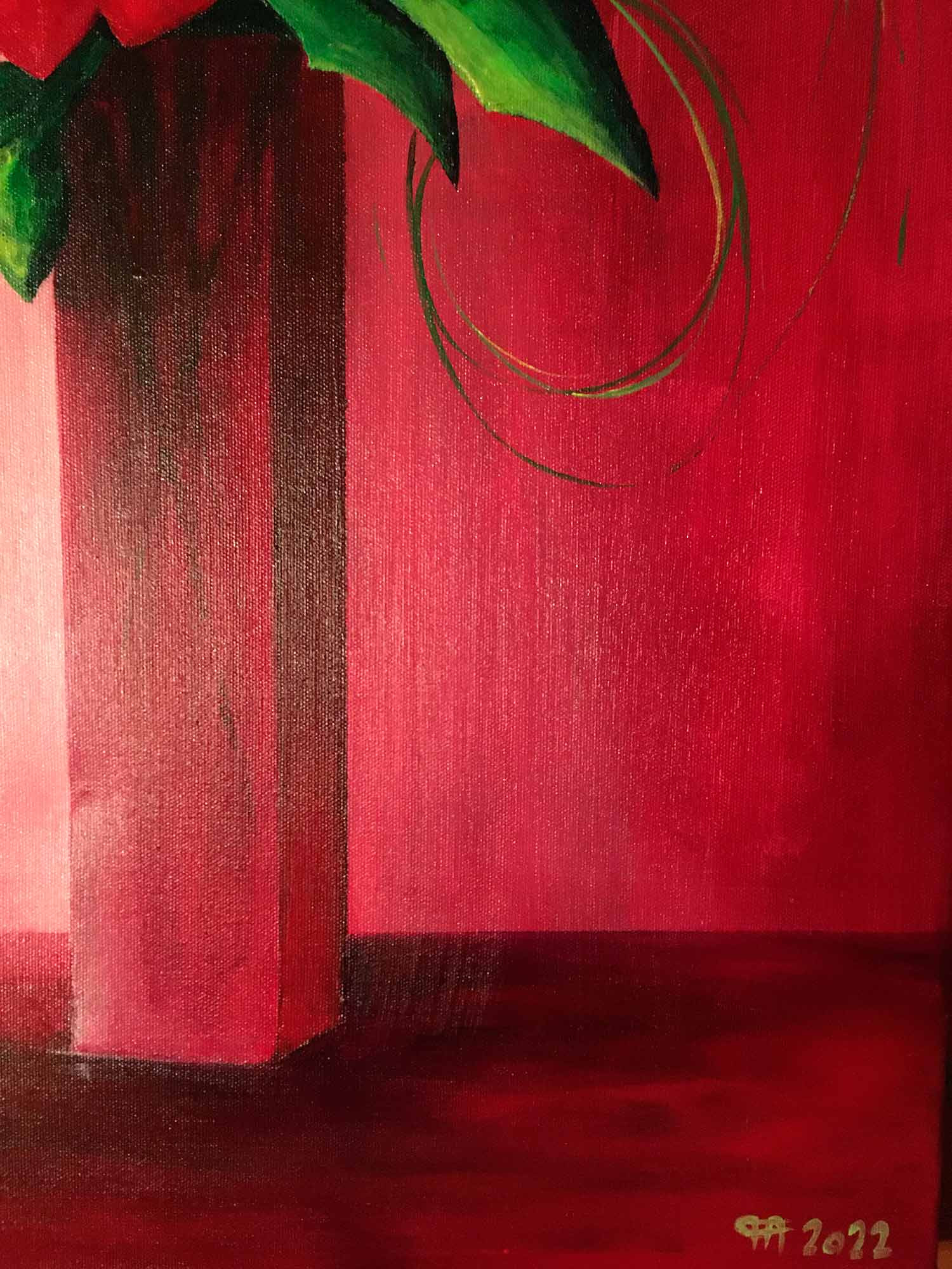 Françoise Augustine, Anémones, peinture - Galerie de vente et d’achat d’art contemporain en ligne Artalistic