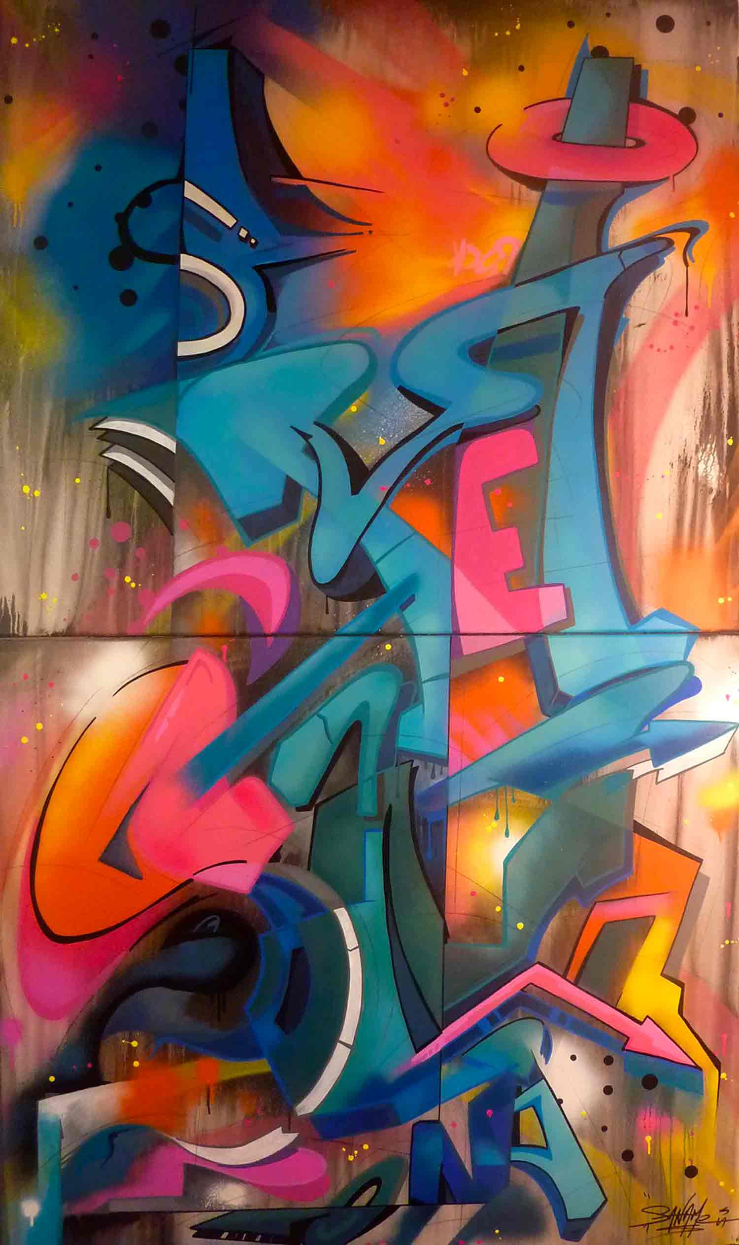 Saname, Tag n°2301, peinture - Galerie de vente et d’achat d’art contemporain en ligne Artalistic