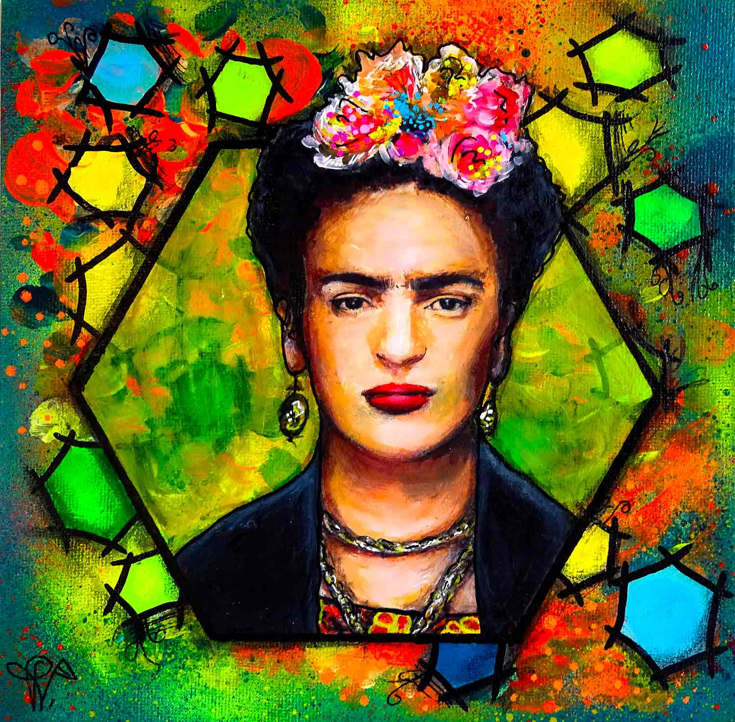 Priscilla Vettese, Tribute to Hexa-Frida, peinture - Galerie de vente et d’achat d’art contemporain en ligne Artalistic