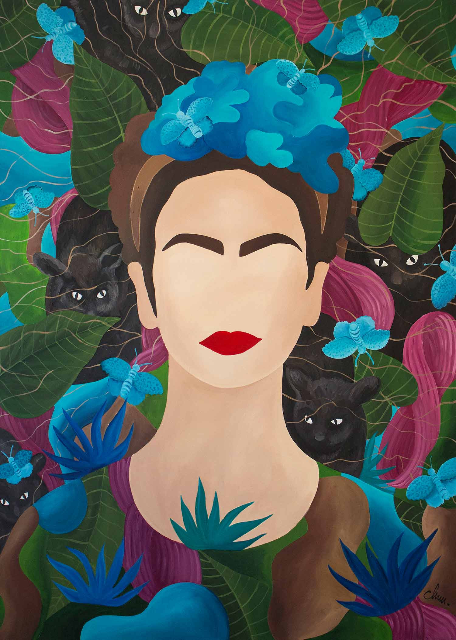Monica Mrowiec, Frida Kahlo, peinture - Galerie de vente et d’achat d’art contemporain en ligne Artalistic
