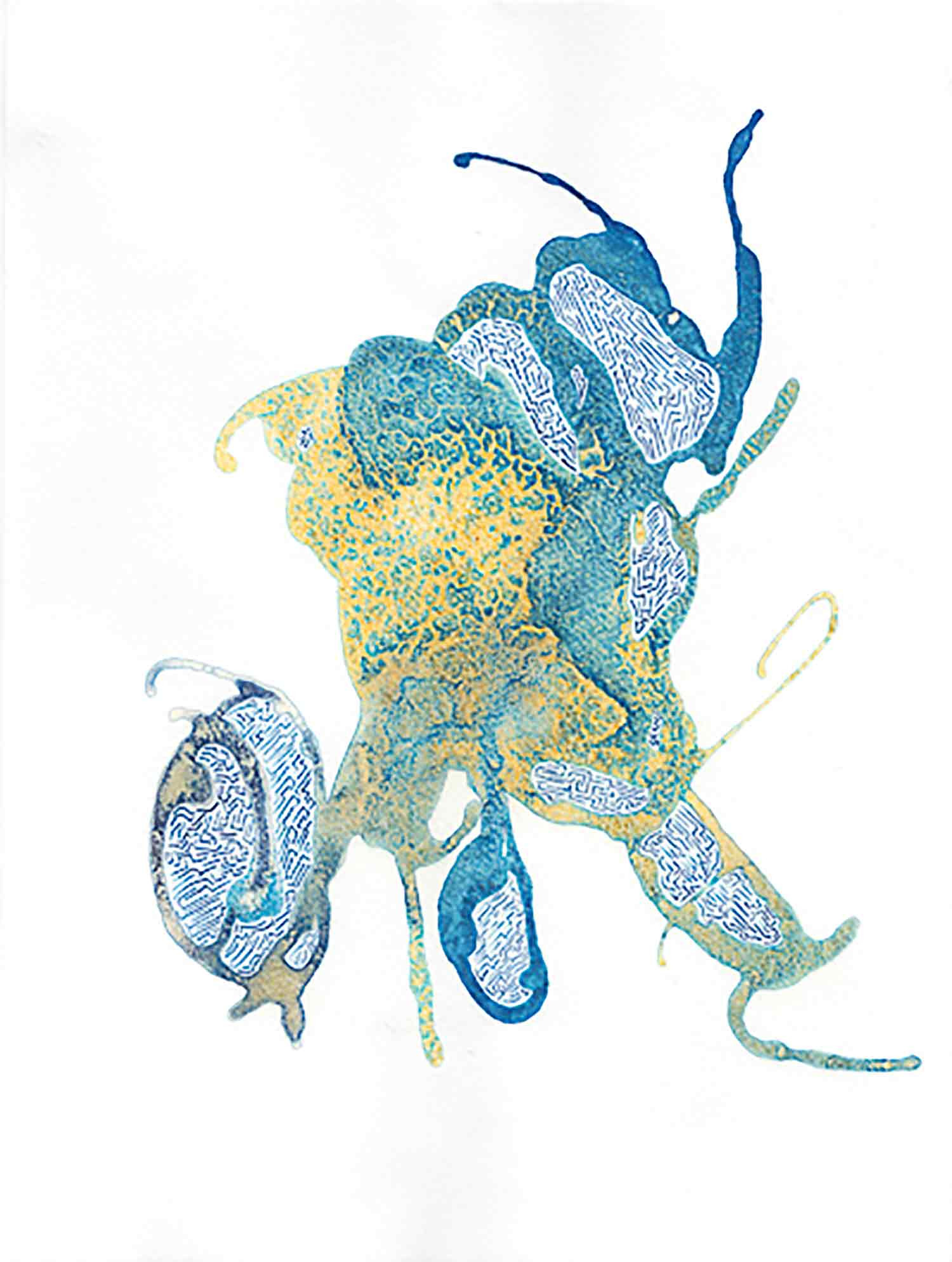 Juliette Charigny, Cyanographie N°6, peinture - Galerie de vente et d’achat d’art contemporain en ligne Artalistic