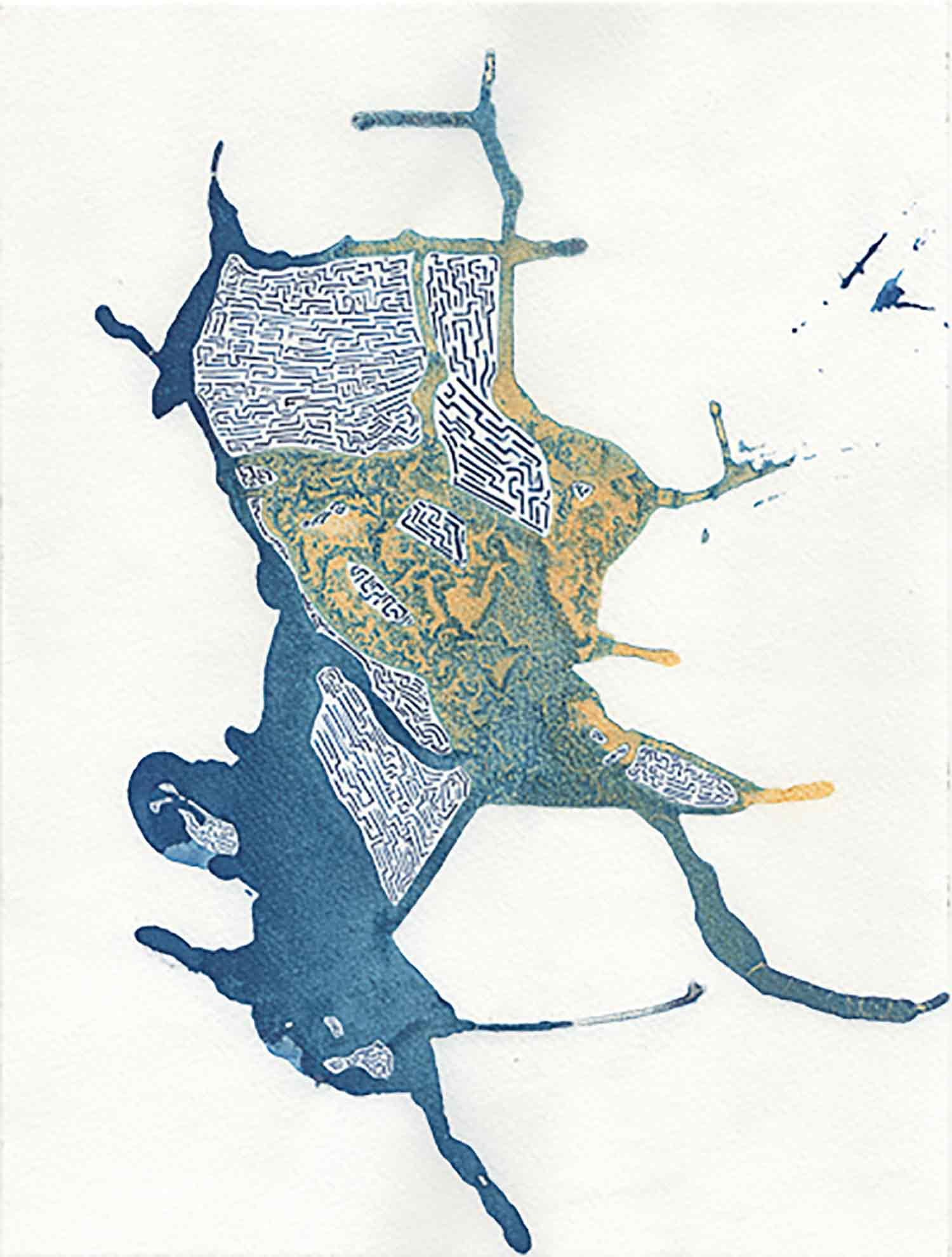 Juliette Charigny, Cyanographie N°7, peinture - Galerie de vente et d’achat d’art contemporain en ligne Artalistic