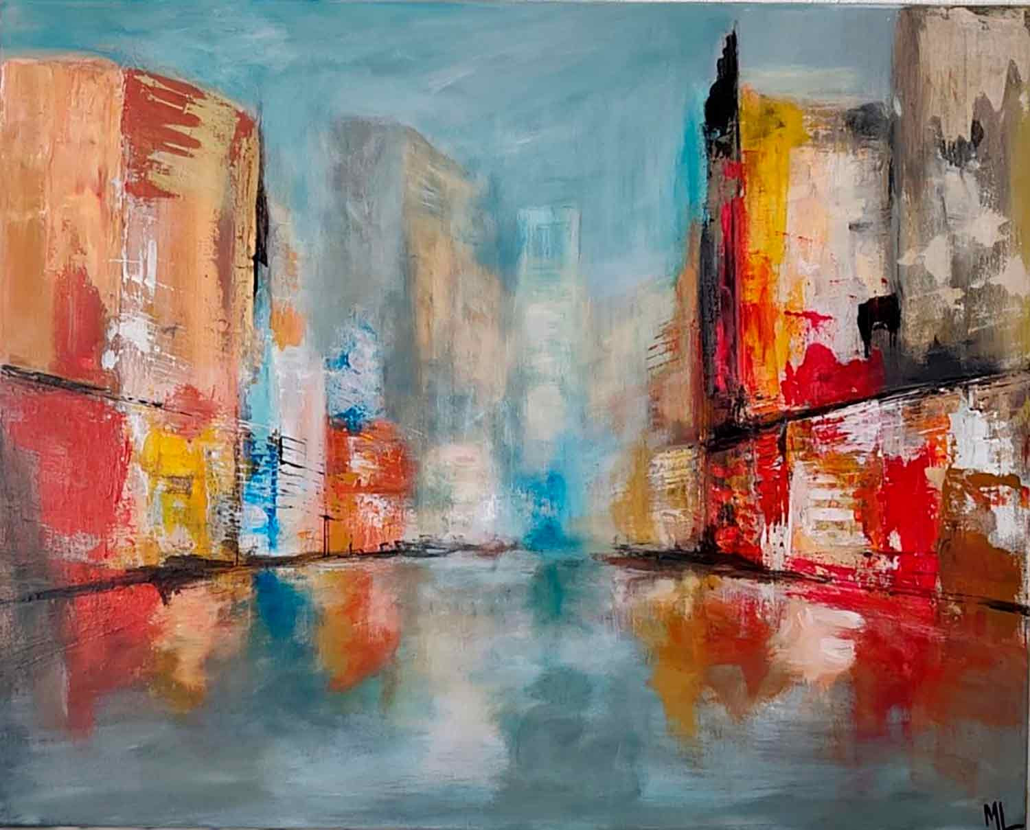 Marie Line Robert, Street 2, peinture - Galerie de vente et d’achat d’art contemporain en ligne Artalistic