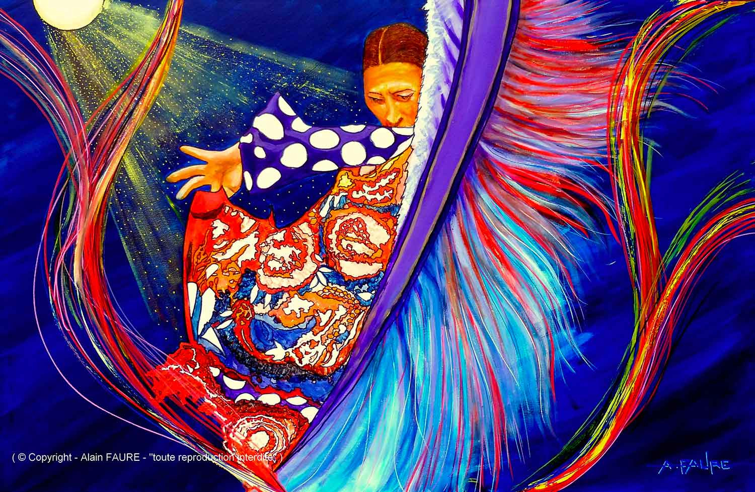 Alain Faure, l'andalouse, peinture - Galerie de vente et d’achat d’art contemporain en ligne Artalistic