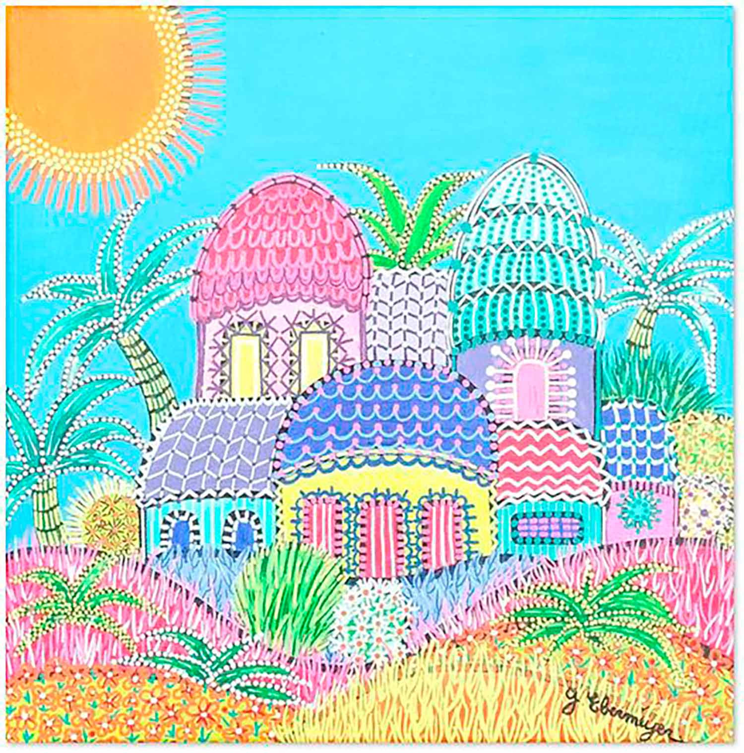 Giselle Ebermeyer, Murder in heaven #1, peinture - Galerie de vente et d’achat d’art contemporain en ligne Artalistic