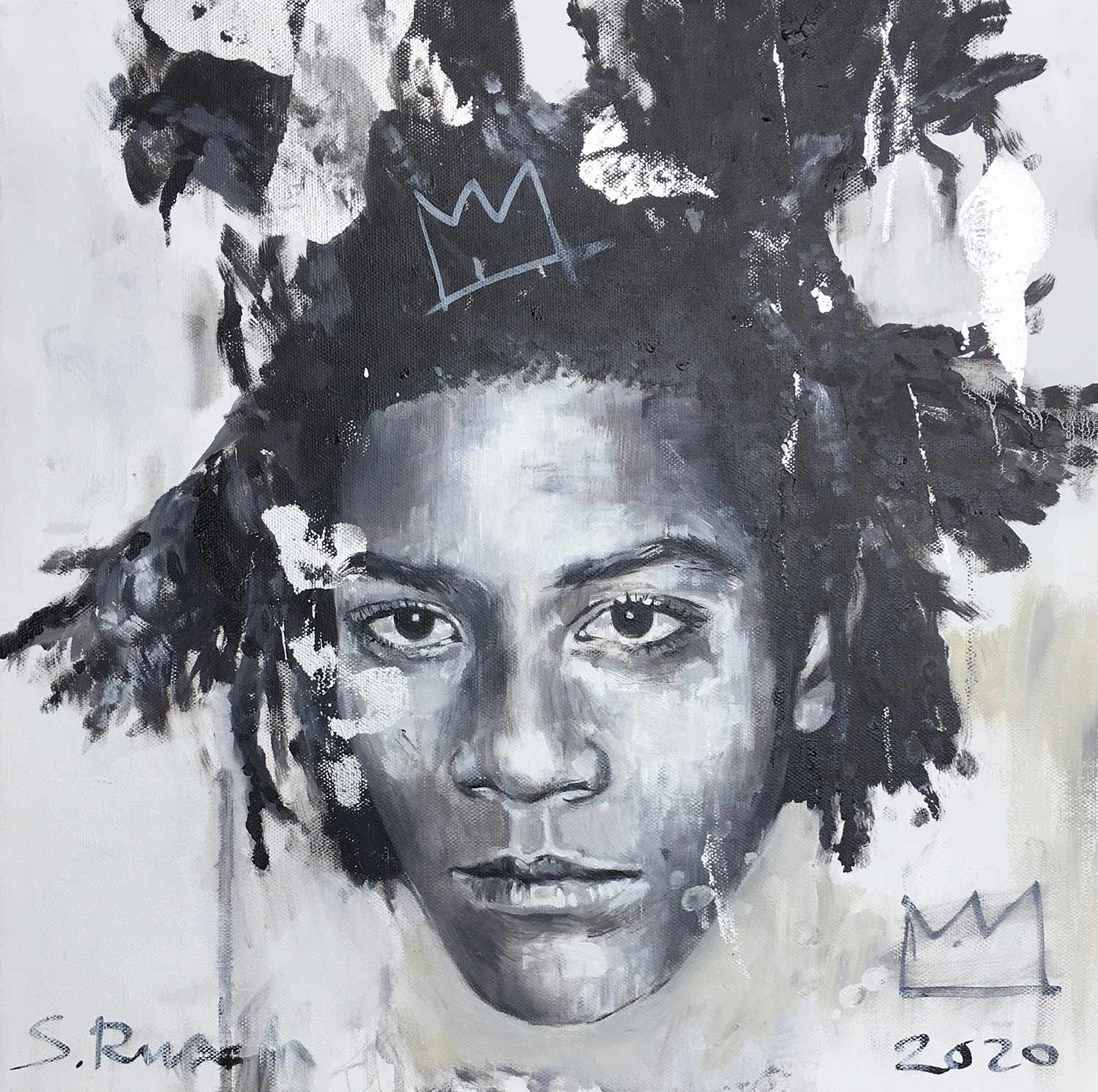 Sabine Rusch, Basquiat, peinture - Galerie de vente et d’achat d’art contemporain en ligne Artalistic