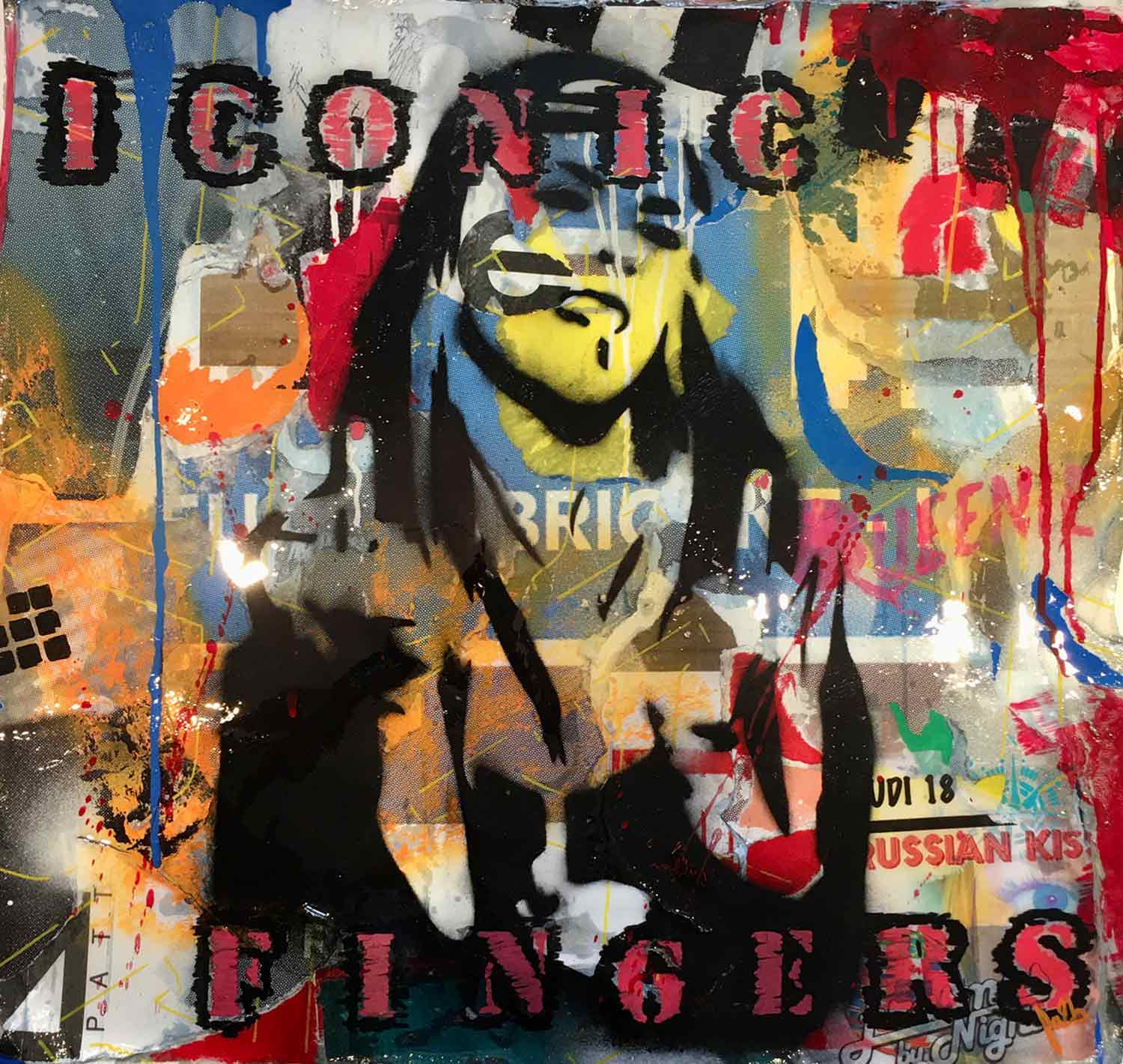 Fa2b, Iconic fingers, peinture - Galerie de vente et d’achat d’art contemporain en ligne Artalistic