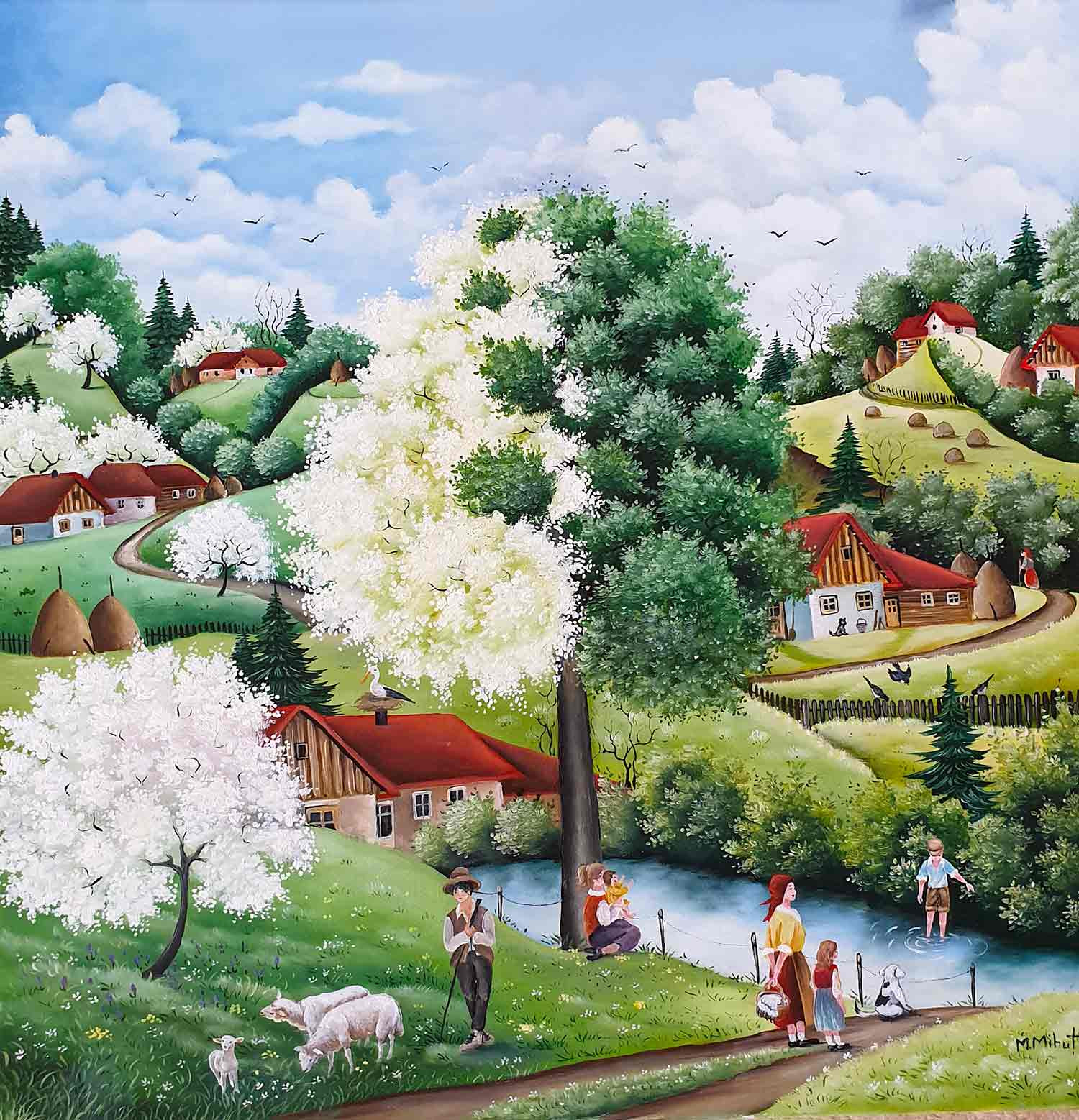 Mariana Mihut, Entre printemps et l'été, peinture - Galerie de vente et d’achat d’art contemporain en ligne Artalistic