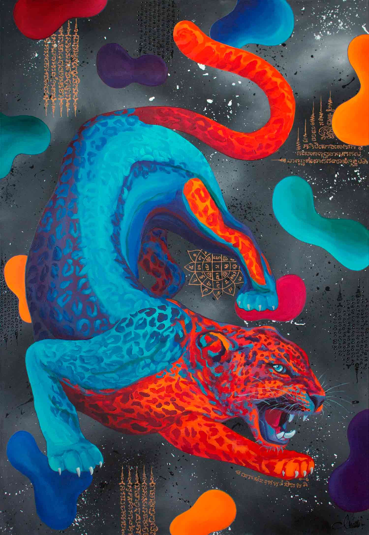 Monika Mrowiec, Might of the Panther, painting - Artalistic online contemporary art buying and selling gallery