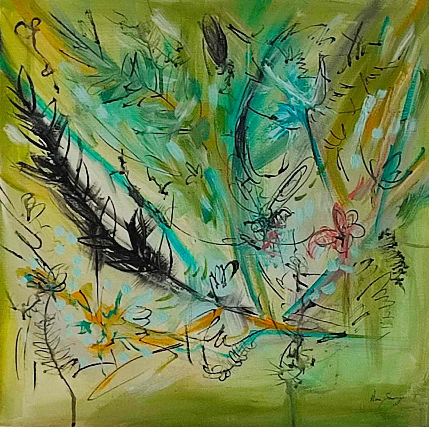 Âme Sauvage, La plume, peinture - Galerie de vente et d’achat d’art contemporain en ligne Artalistic