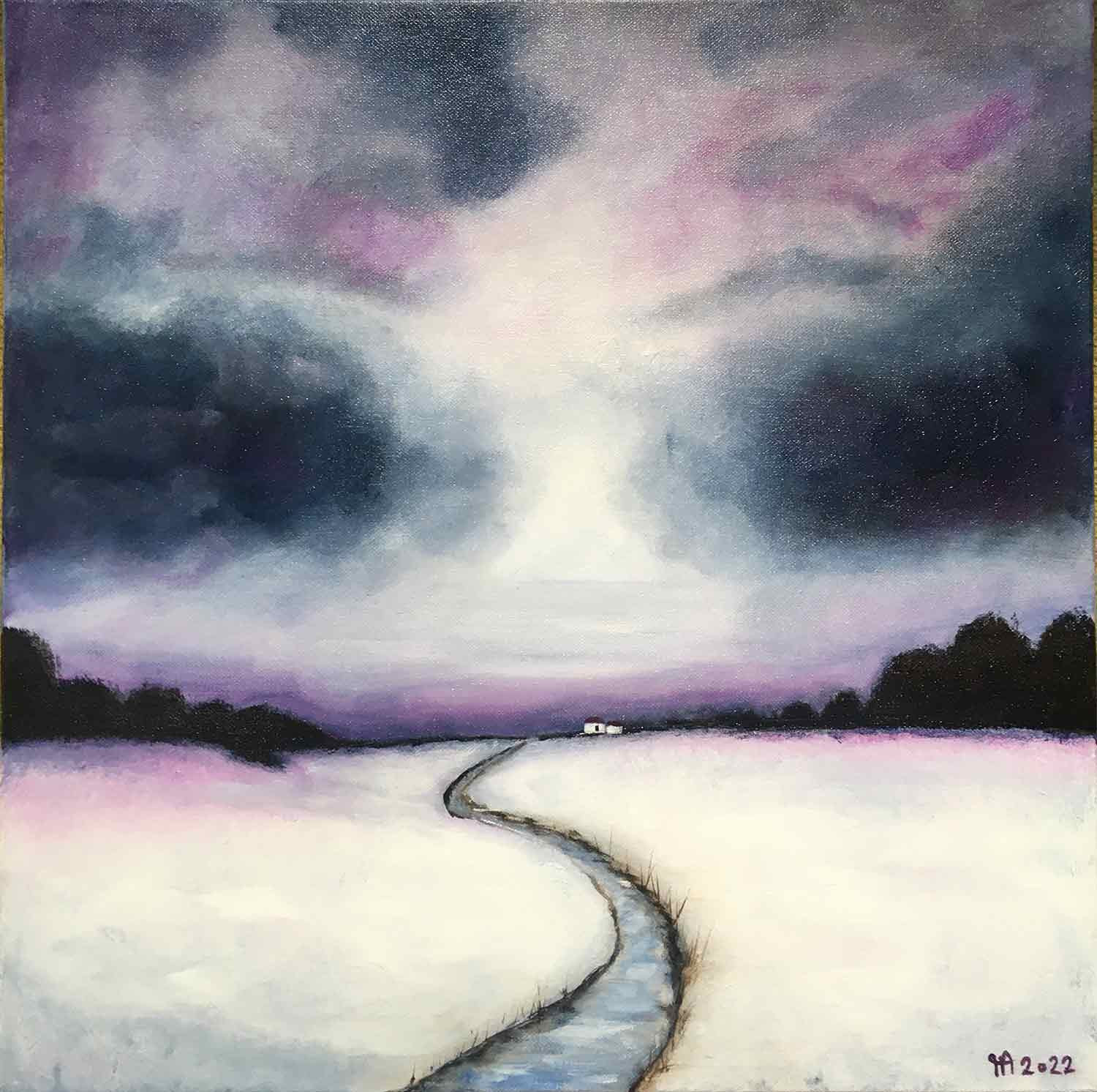 Françoise Augustine, Un jour de décembre, peinture - Galerie de vente et d’achat d’art contemporain en ligne Artalistic