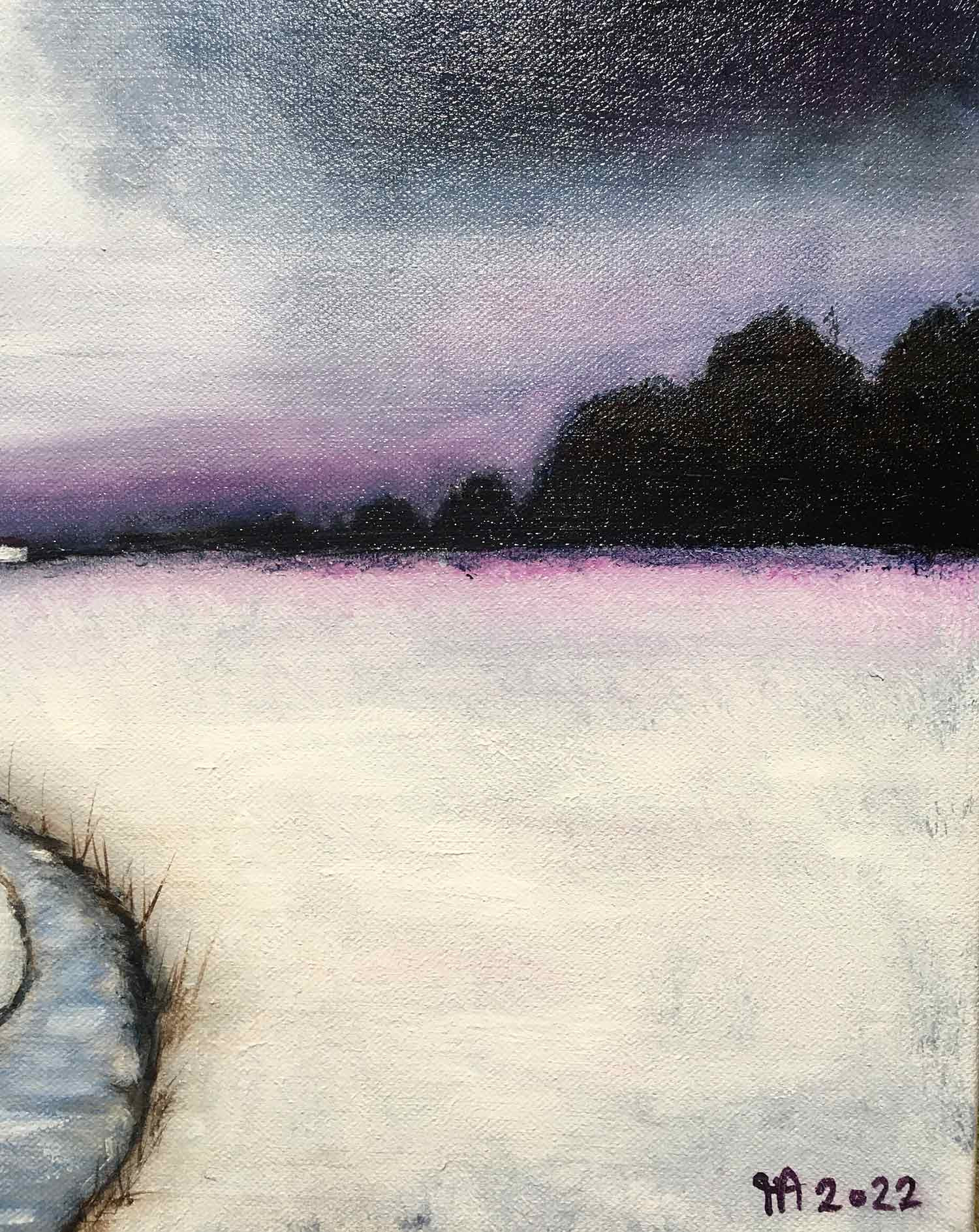 Françoise Augustine, Un jour de décembre, peinture - Galerie de vente et d’achat d’art contemporain en ligne Artalistic