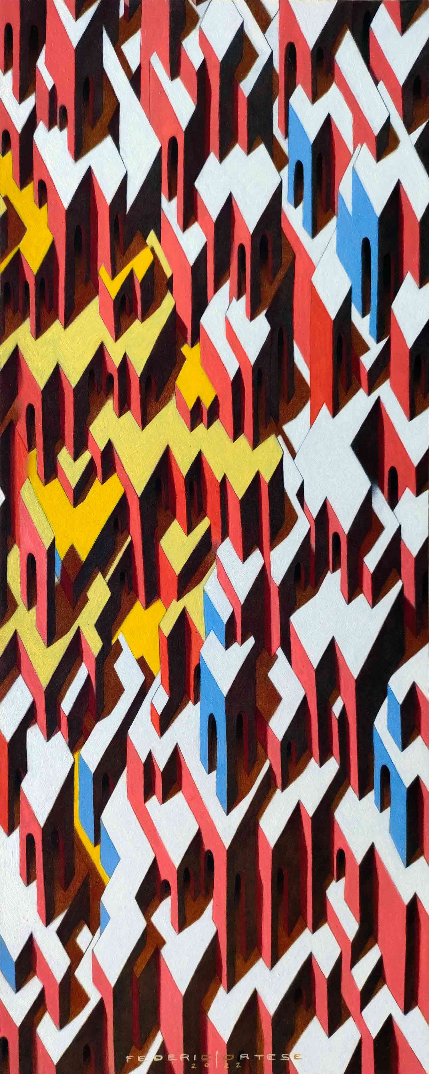 Federico Cortese, The infinite city, peinture - Galerie de vente et d’achat d’art contemporain en ligne Artalistic
